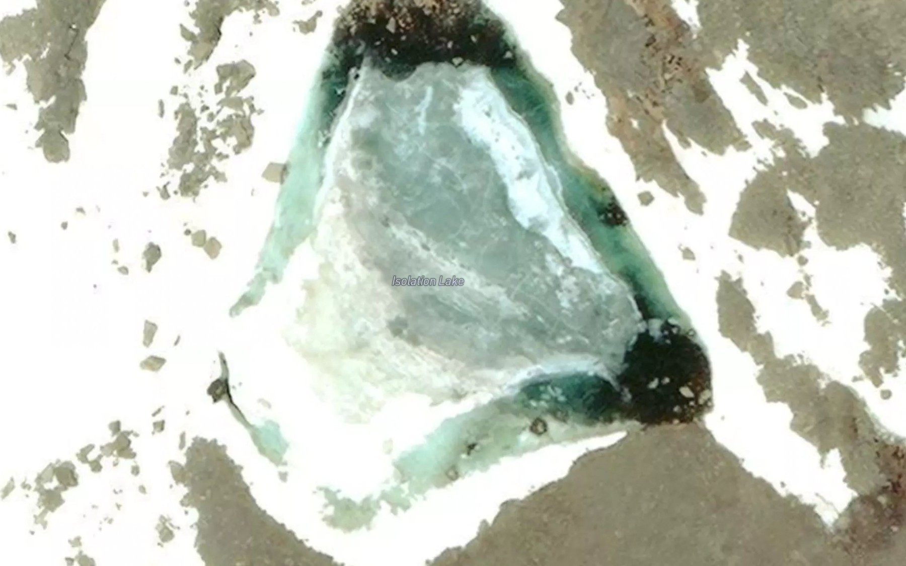 Satellite map of the Isolation Lake