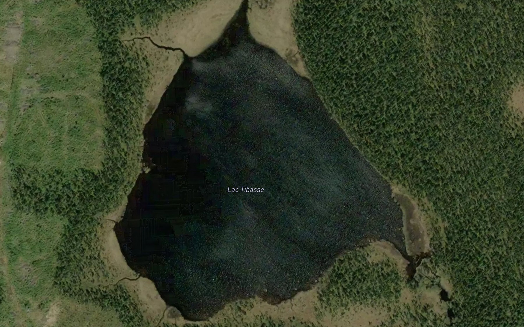 Satellite map of the Lac Tibasse