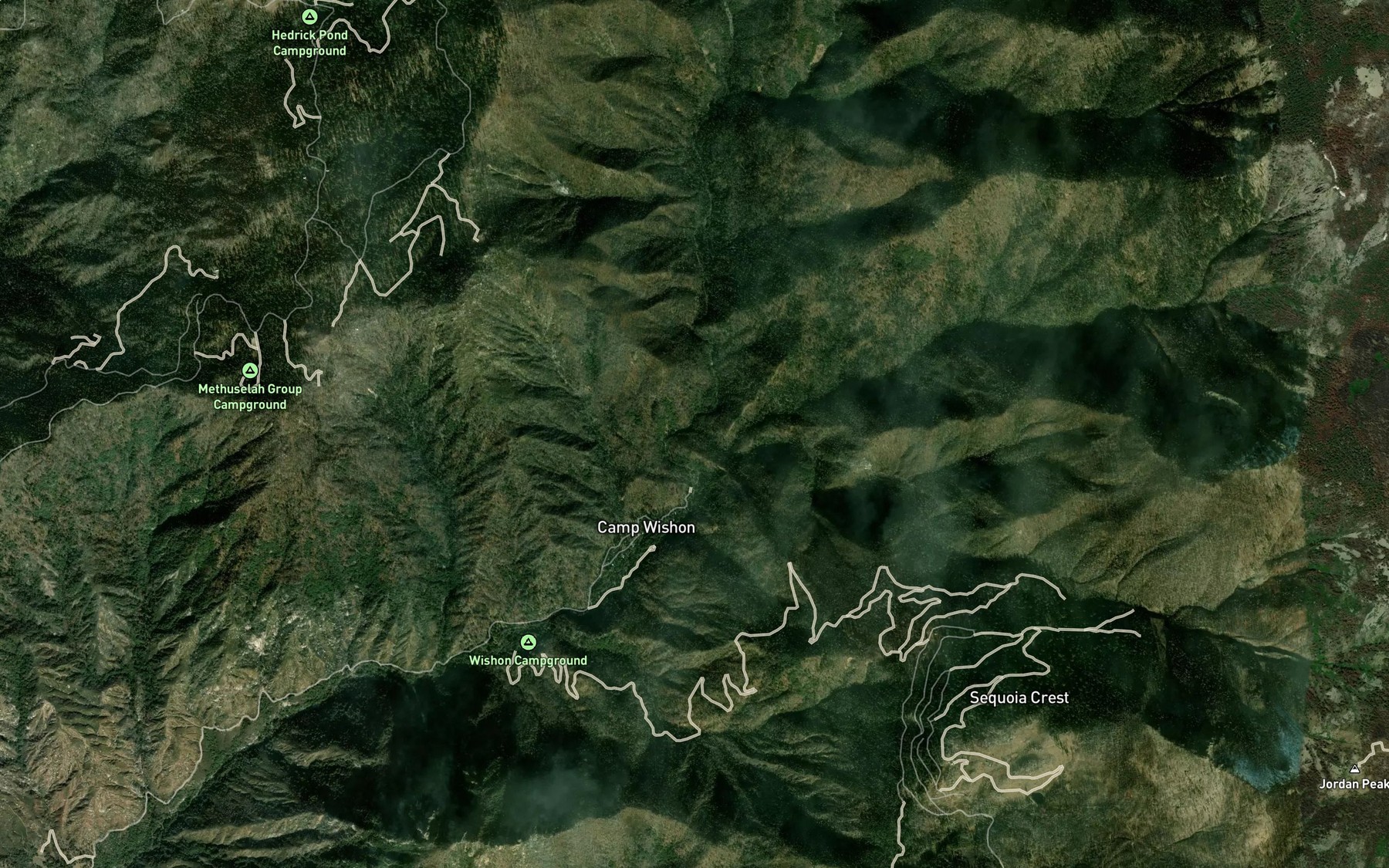 Satellite map of the Alder Creek