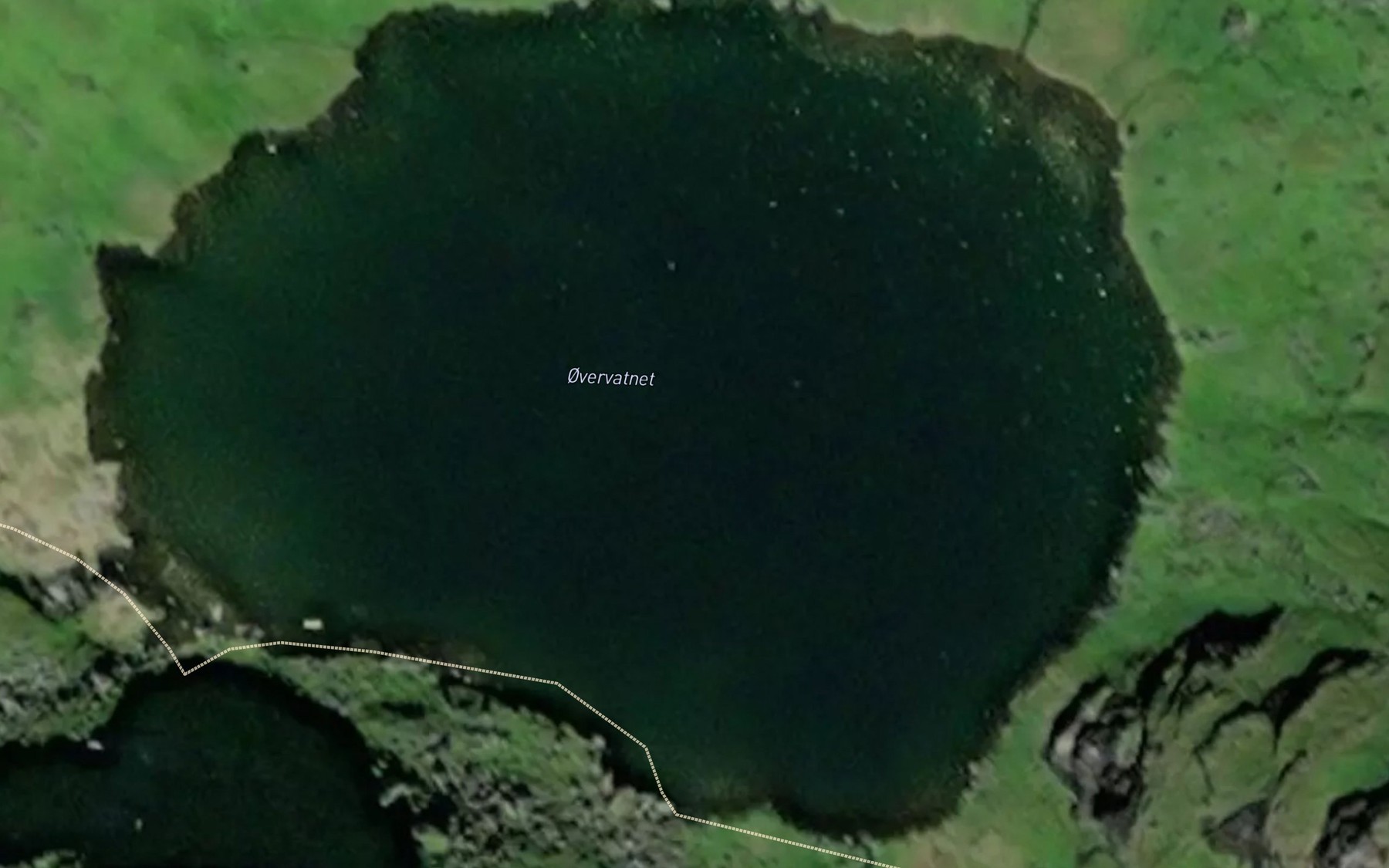 Satellite map of the Overvatnet