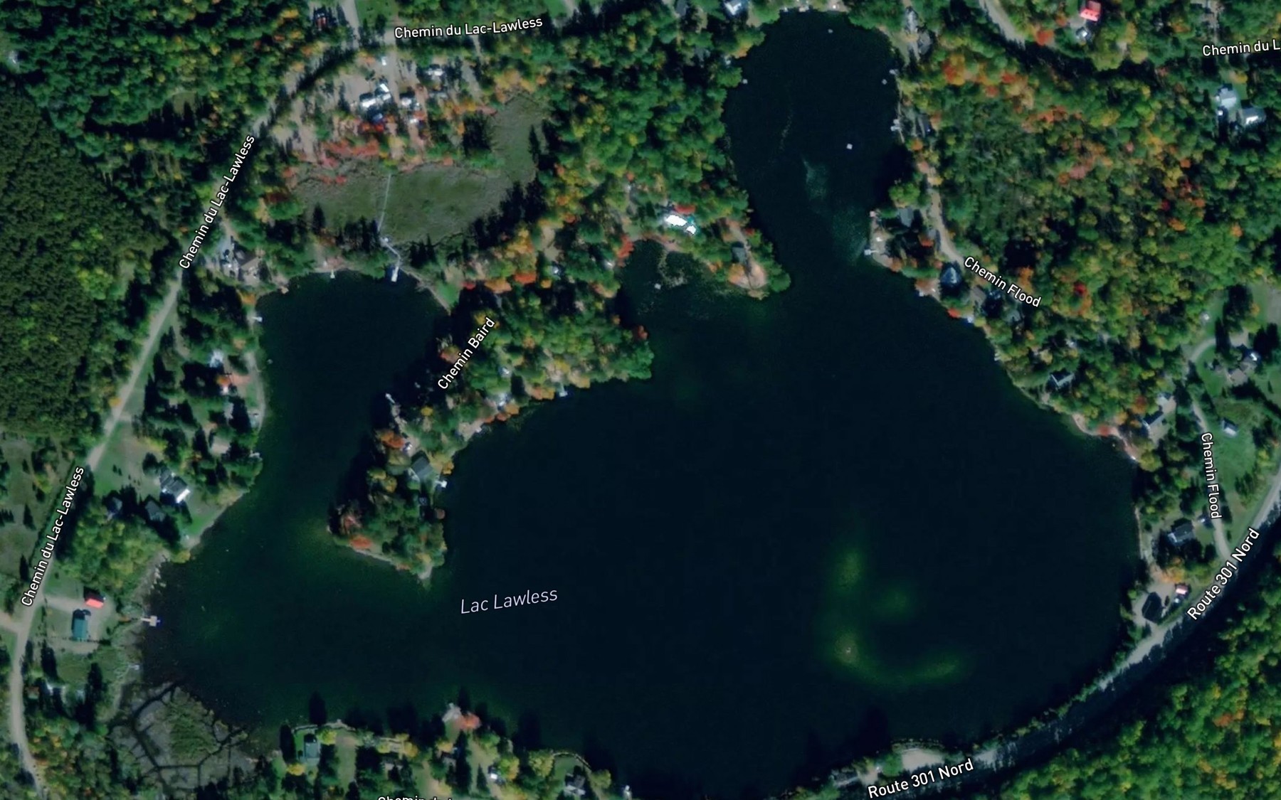 Satellite map of the Lac Lawless