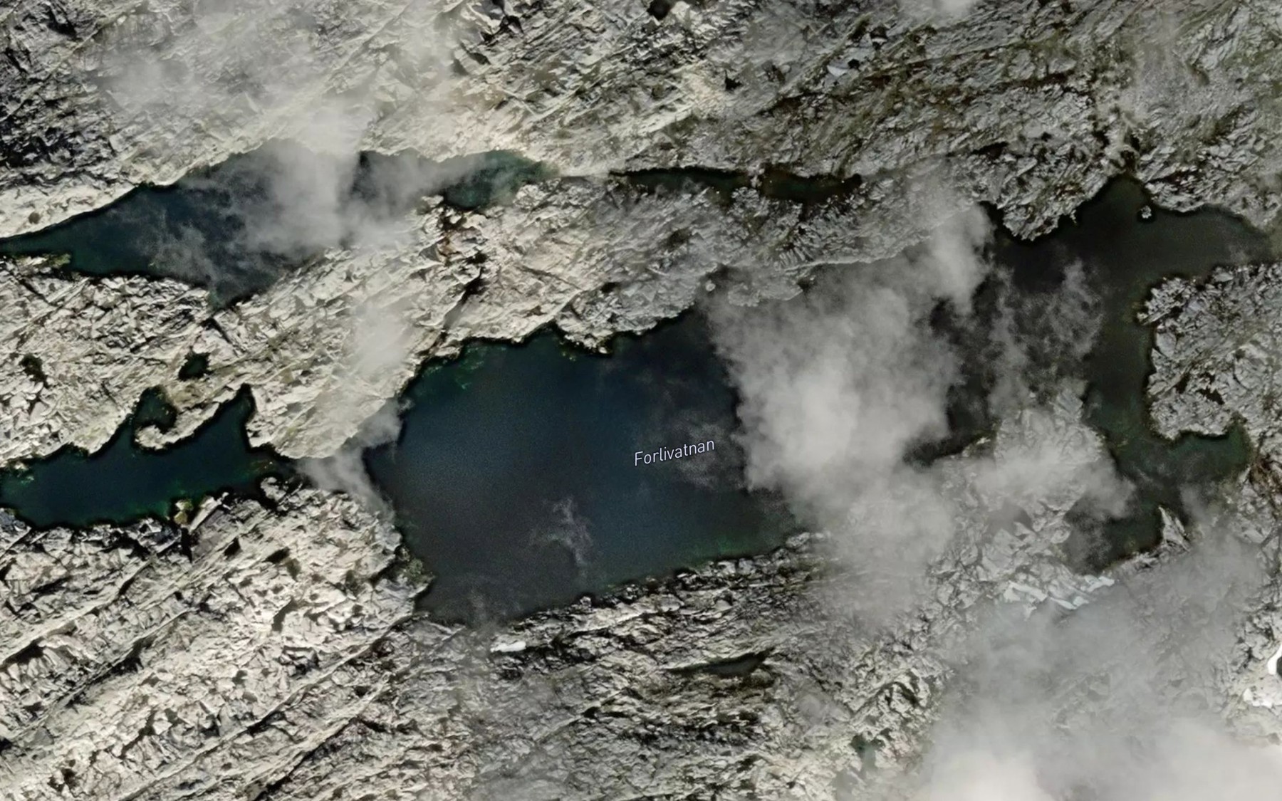 Satellite map of the Forlivatnan