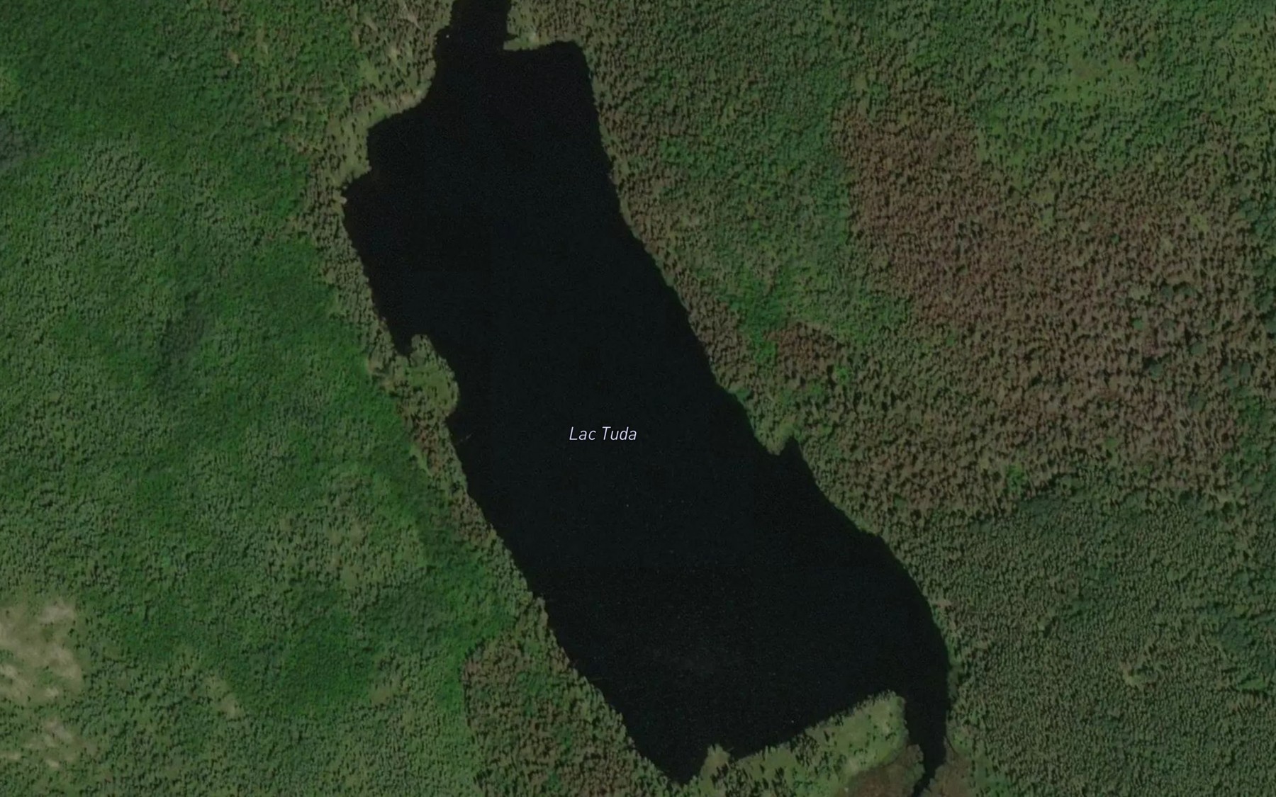 Satellite map of the Lac Tuda