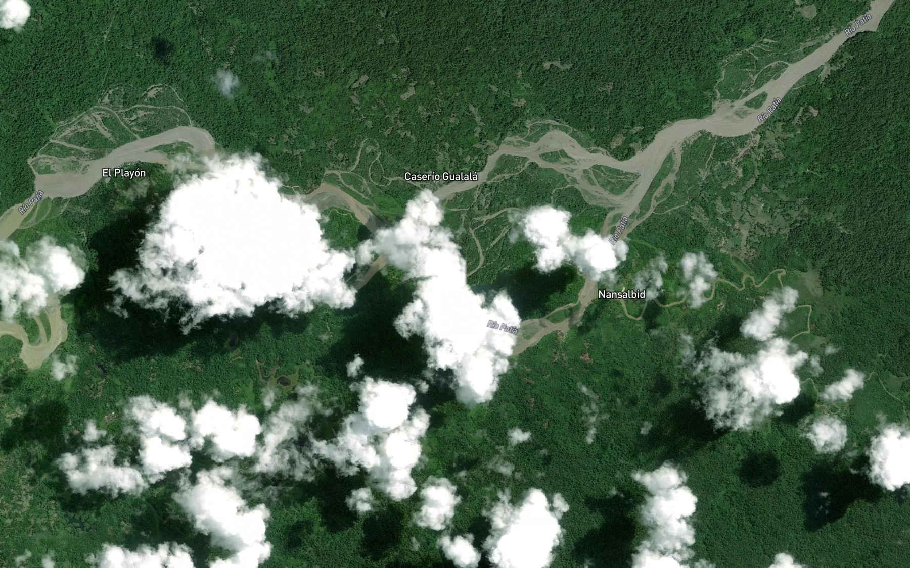 Satellite map of the Rio Nansalvi