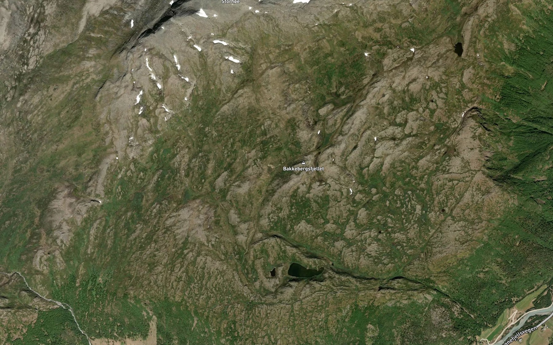 Satellite map of the Sore Driva