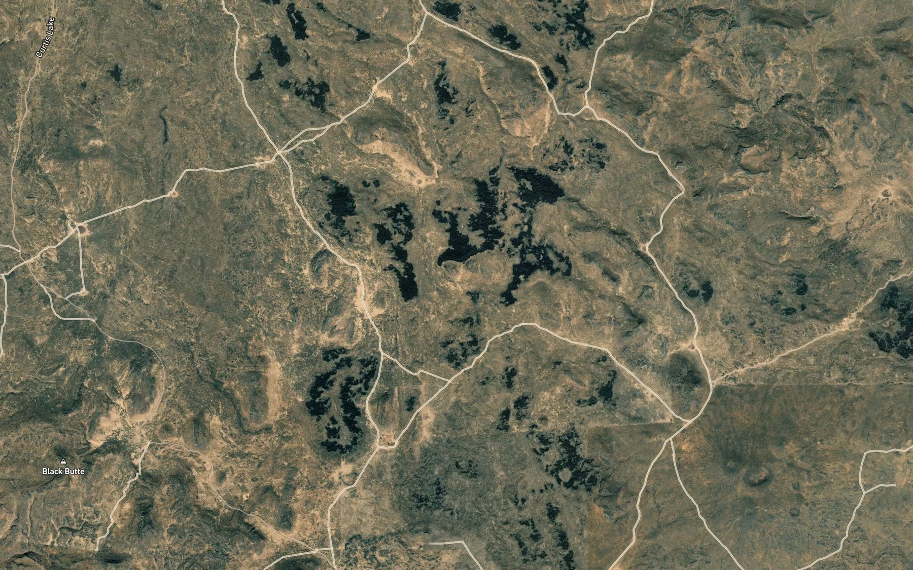 Satellite map of the Deadeye Reservoir