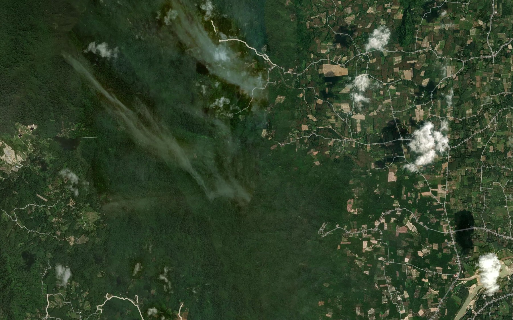 Satellite map of the Nam Tok Tha Chana