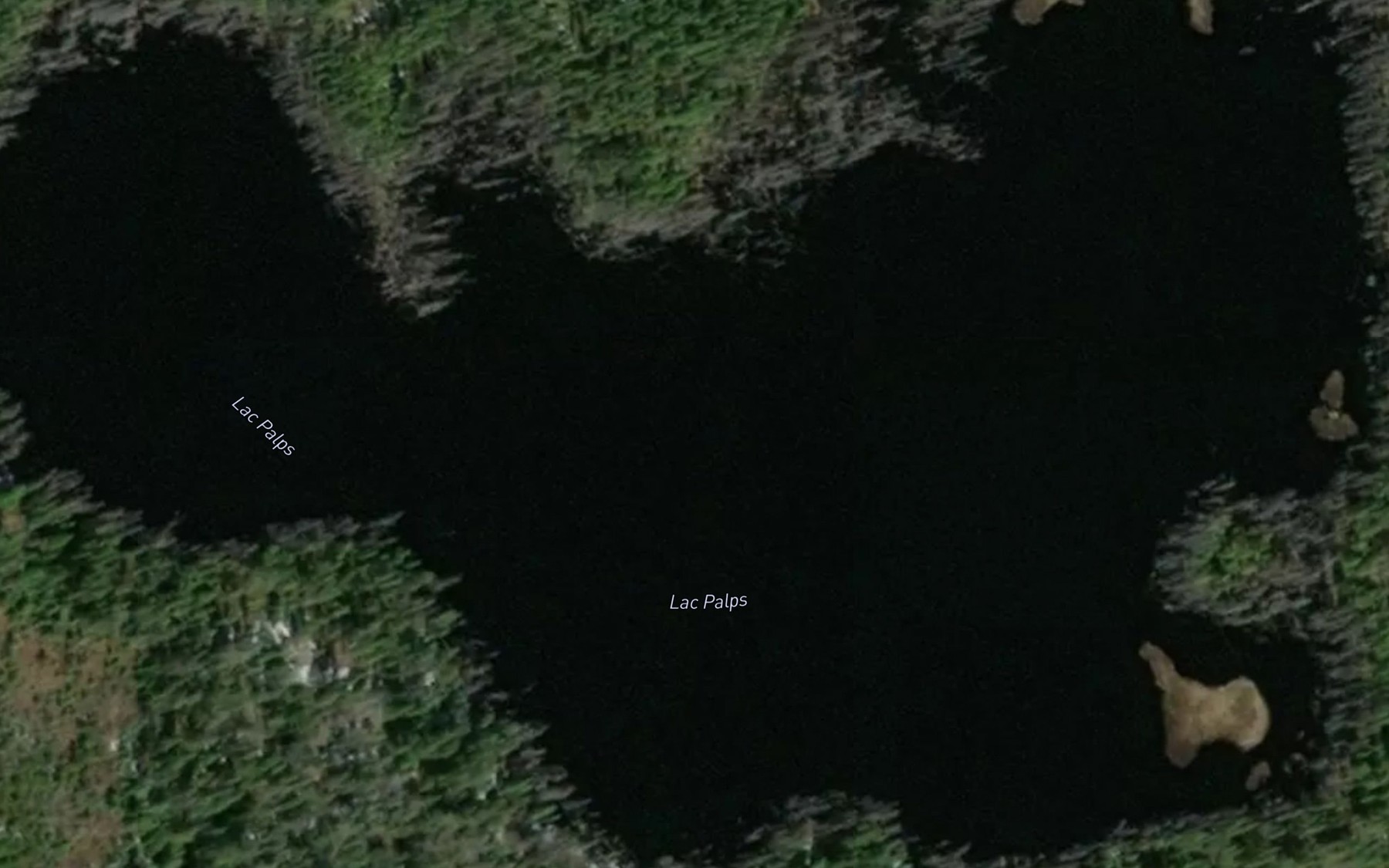 Satellite map of the Lac Palps