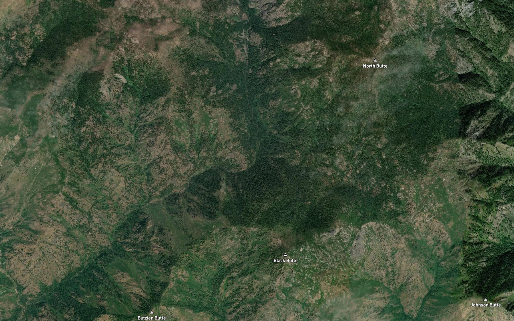 Satellite map of the Circle Creek