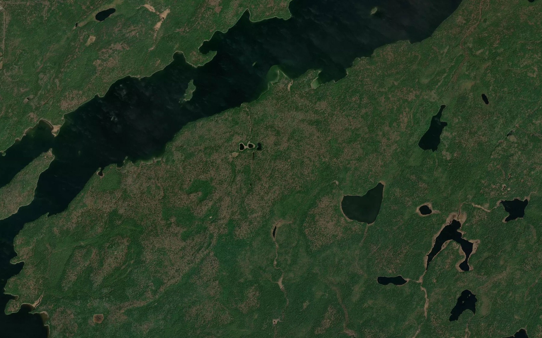 Satellite map of the Sturgeon Narrows