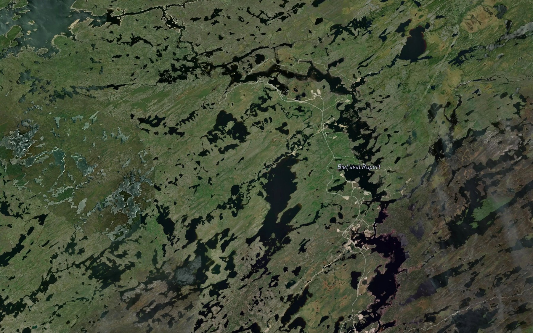 Satellite map of the Lac Arques