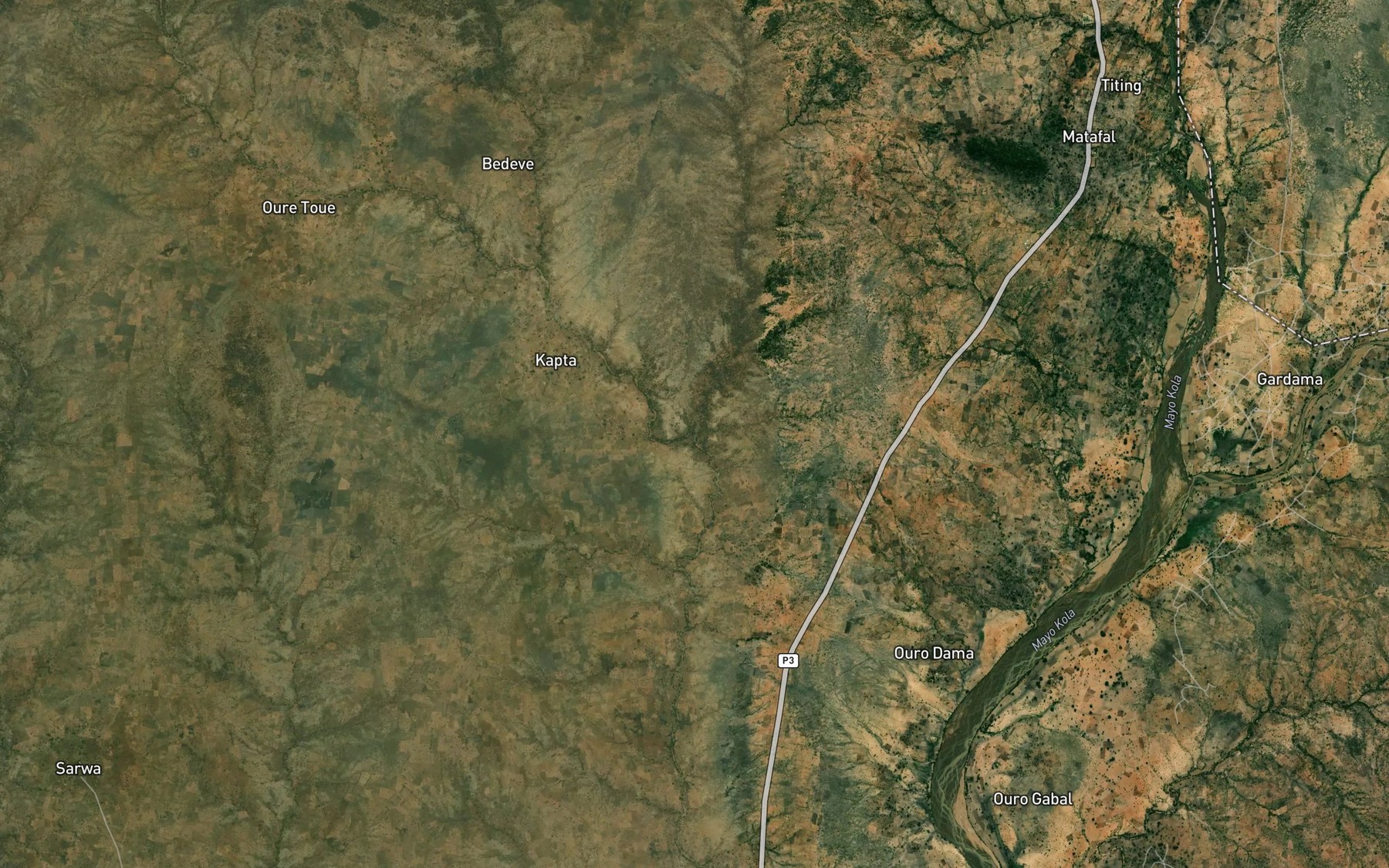 Satellite map of the Mayo Kapta