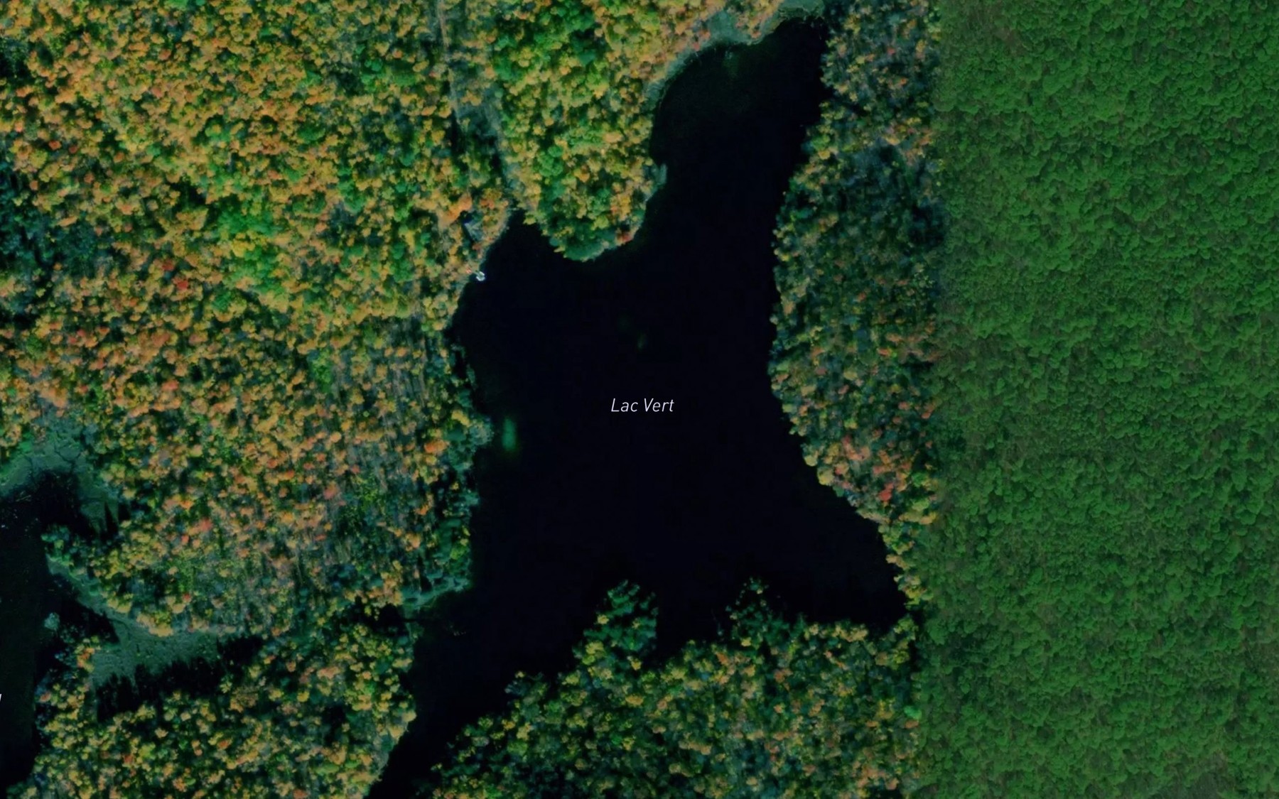 Satellite map of the Lac Vert