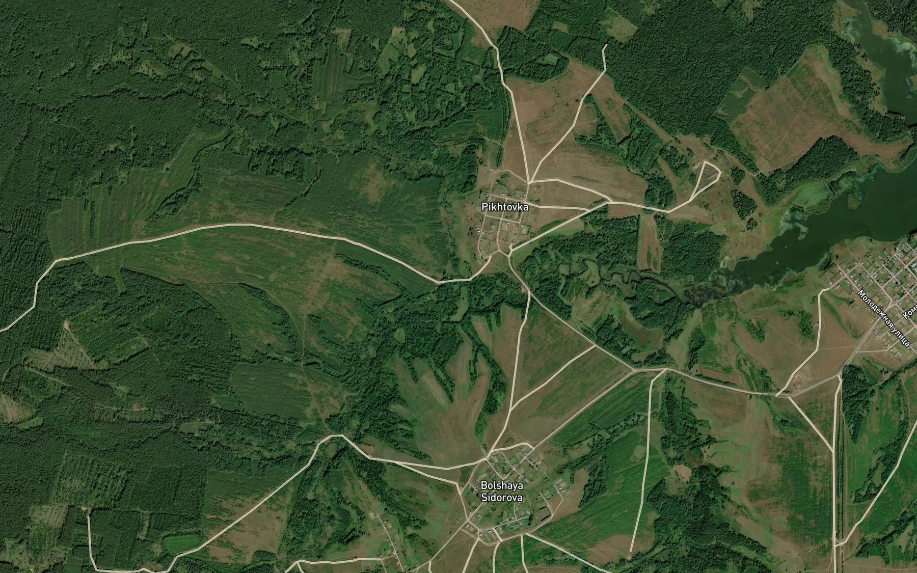 Satellite map of the Pikhtovka