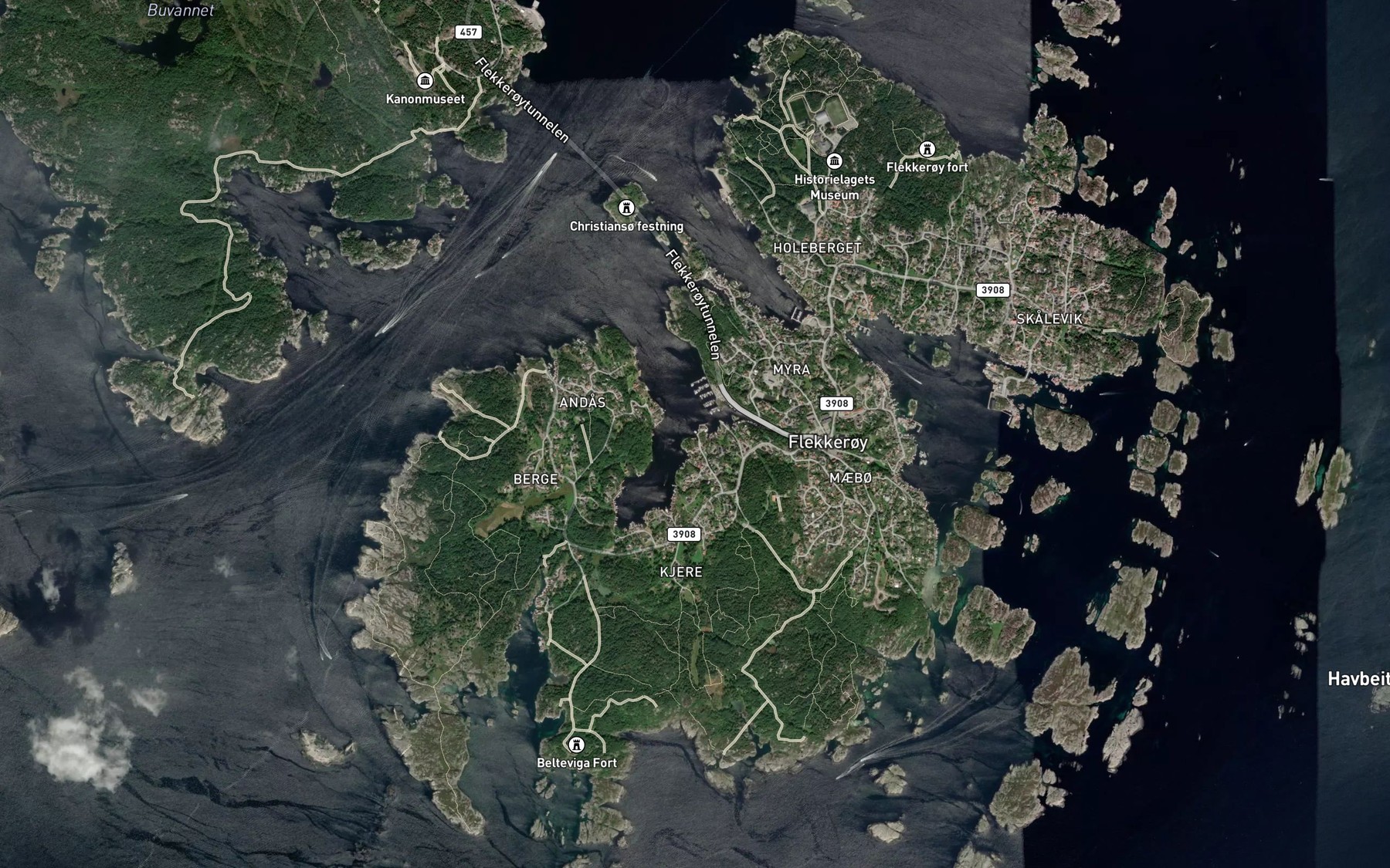 Satellite map of the Nordre Skudevik