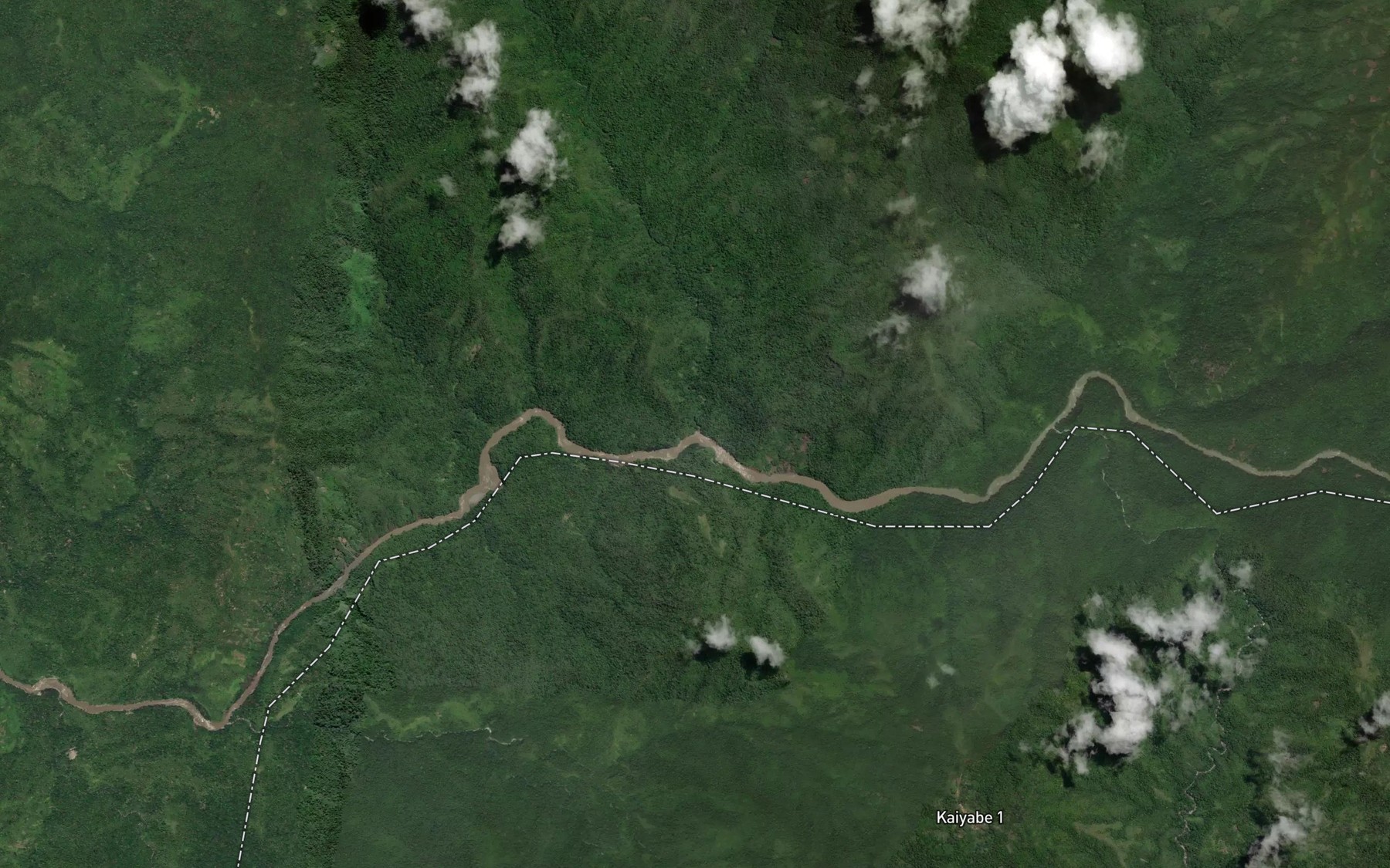 Satellite map of the Muminilgek Creek