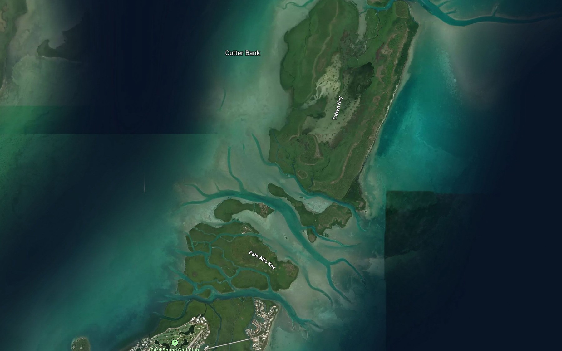 Satellite map of the Old Rhodes Channel