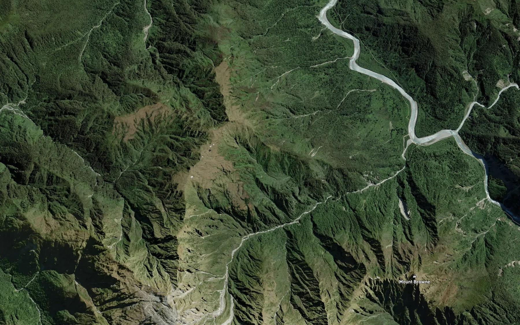 Satellite map of the Rapid Creek