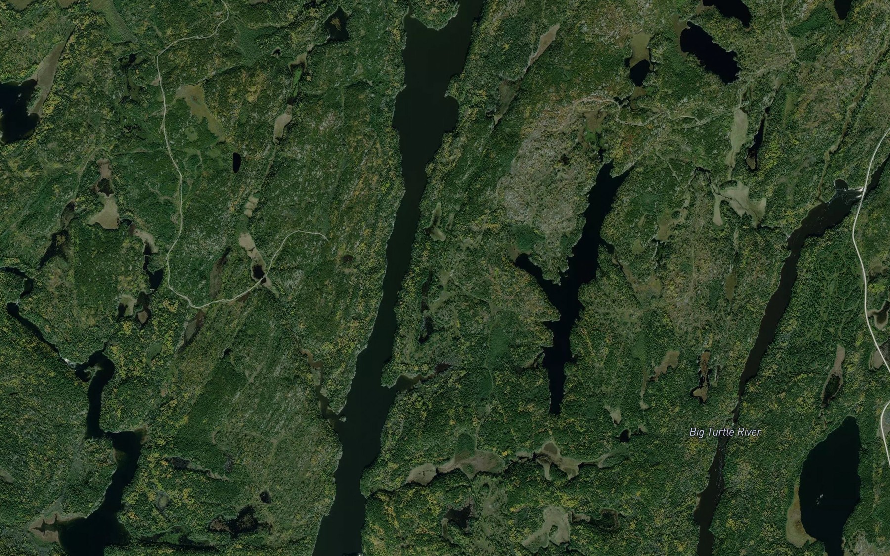 Satellite map of the Spawn Inlet