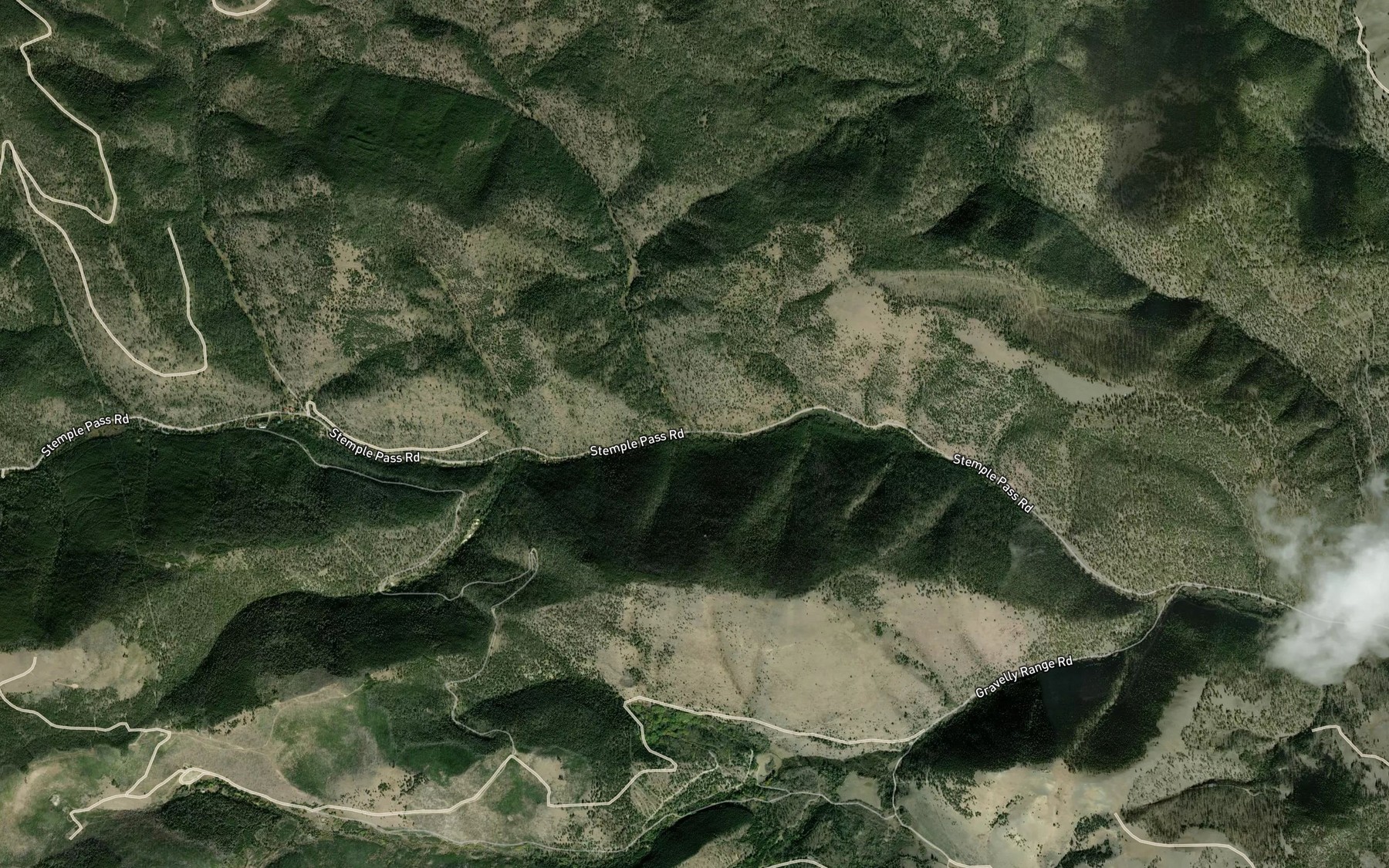 Satellite map of the Stemple Creek