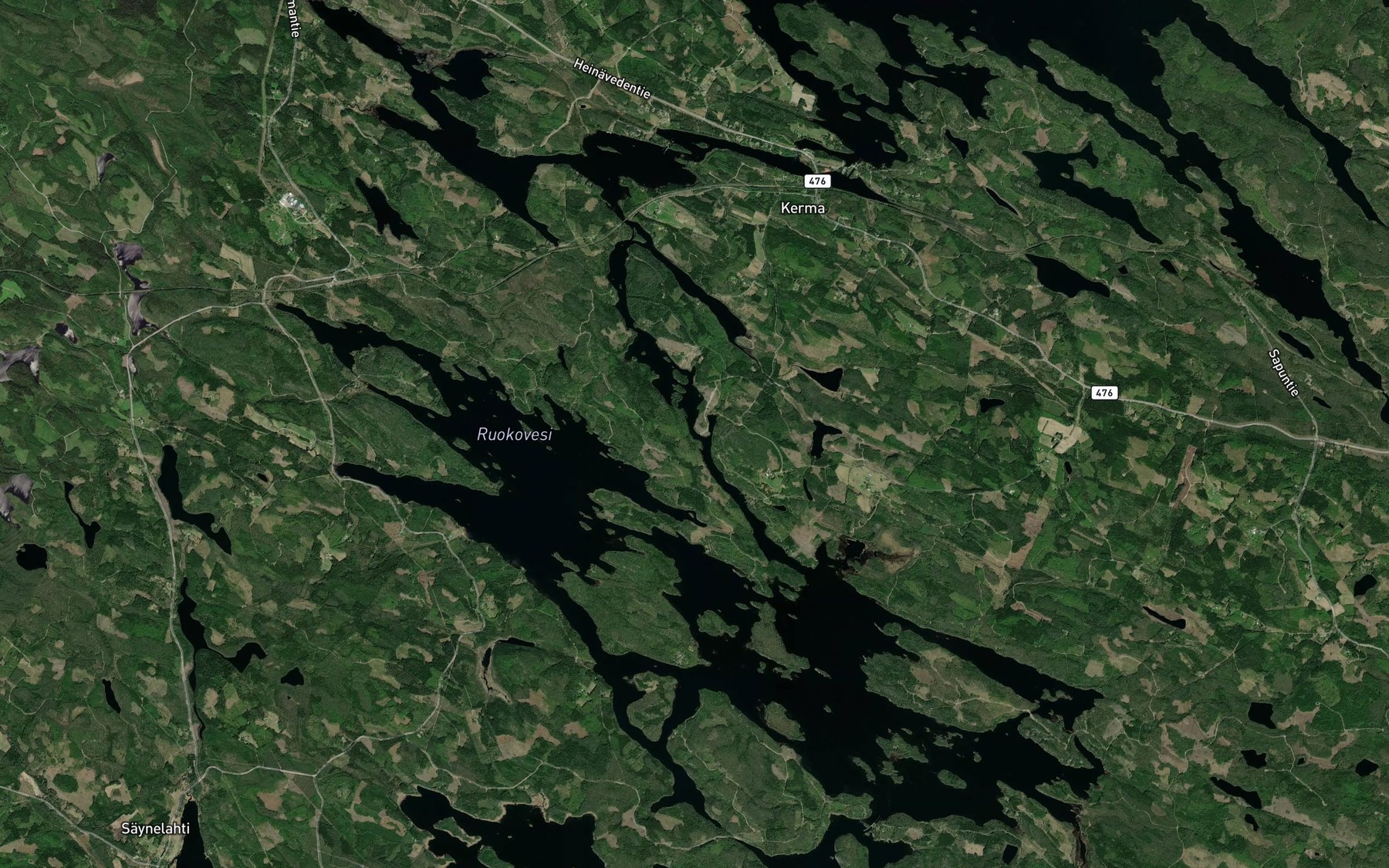 Satellite map of the Ruokovesi