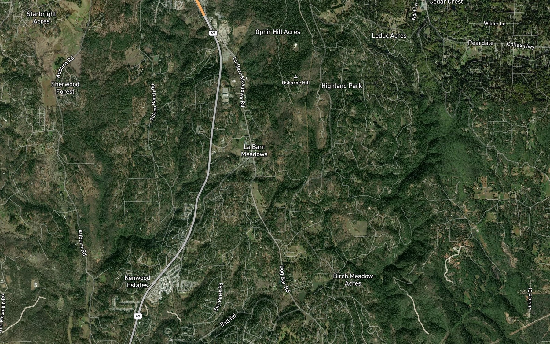 Satellite map of the White Ditch