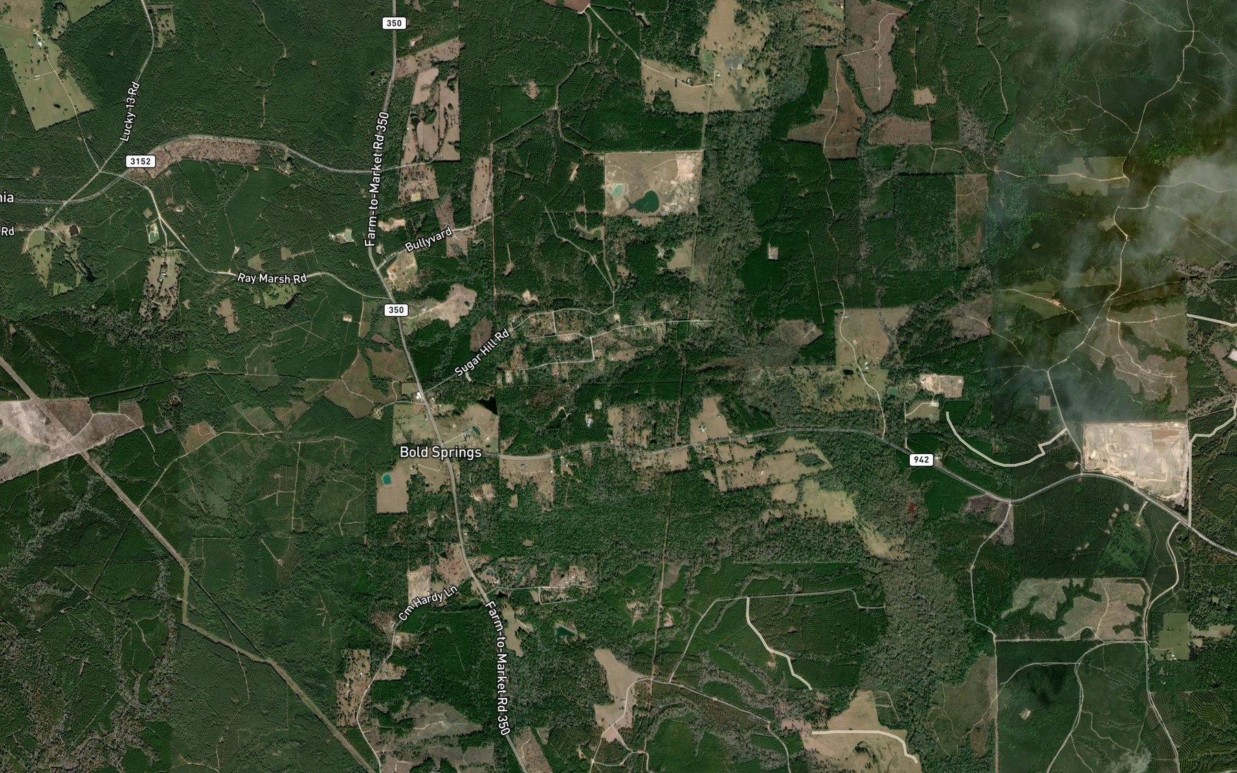 Satellite map of the Bold Springs