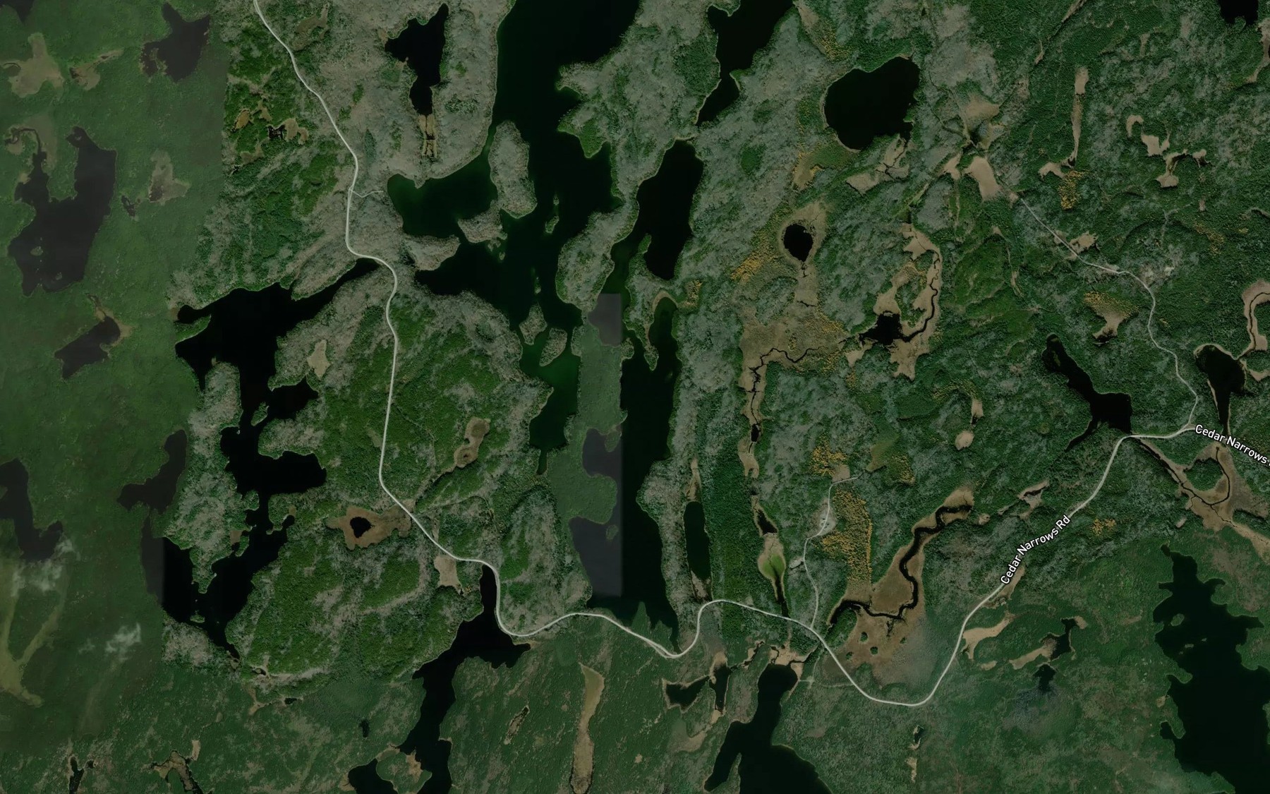 Satellite map of the Twist Lake