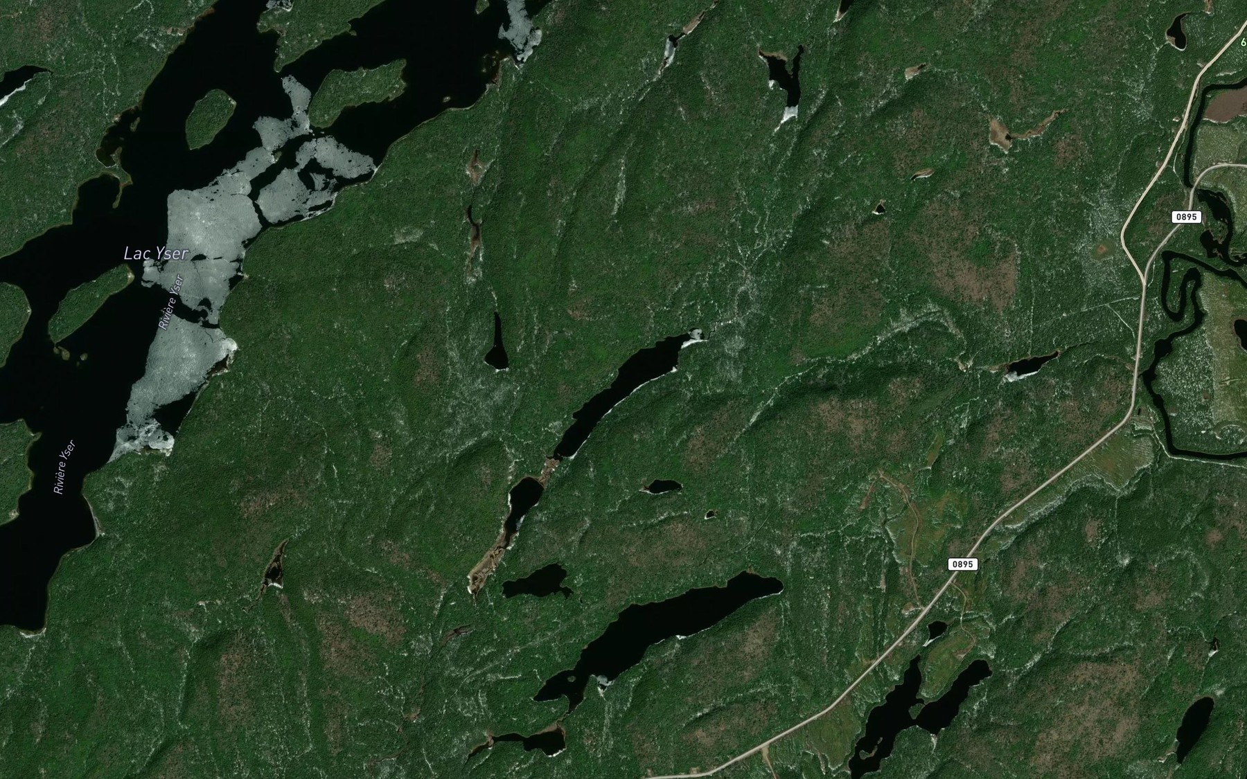 Satellite map of the Lac Calve