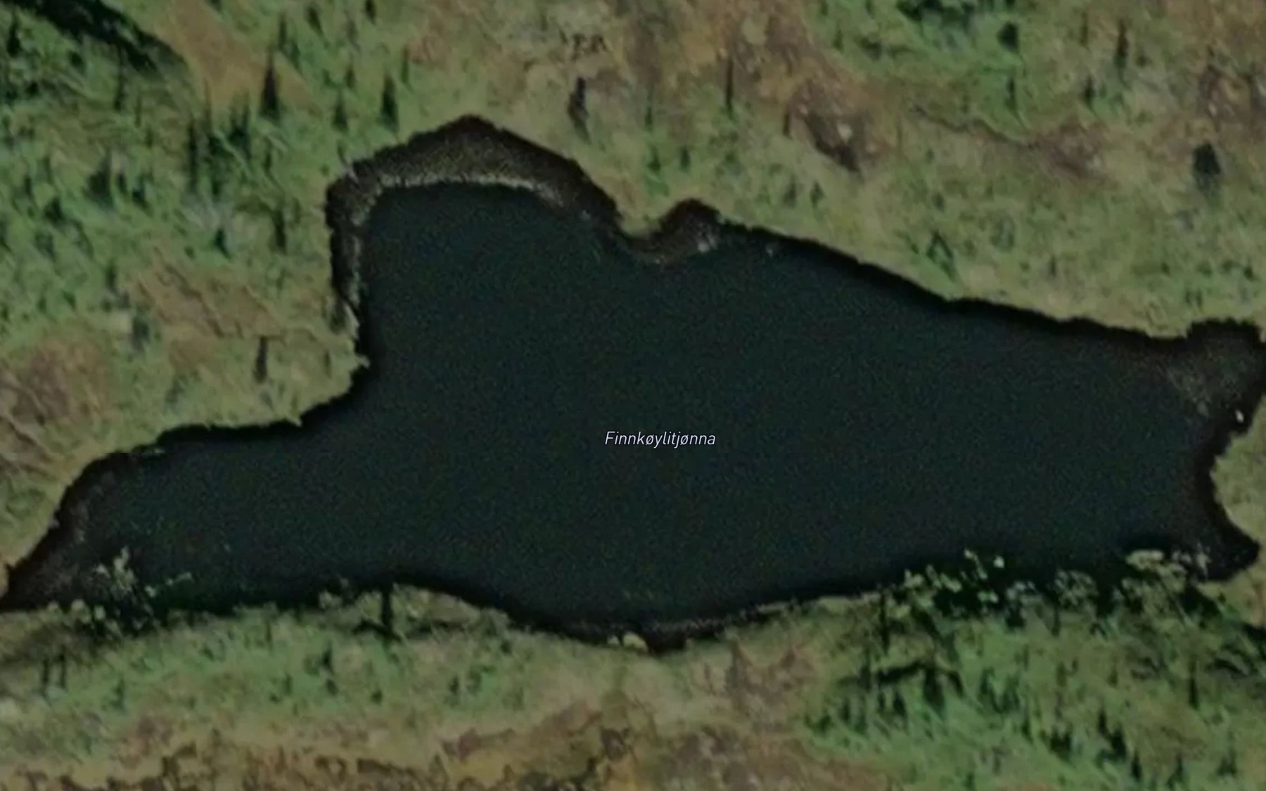 Satellite map of the Finnkoylitjonna