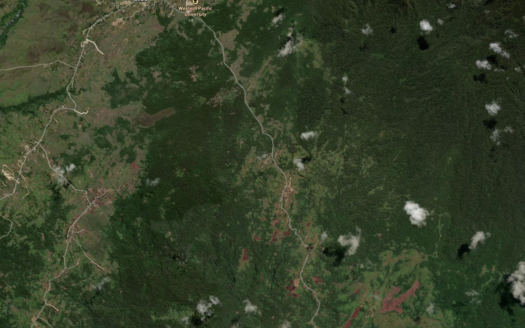 Satellite map of the Kambua Creek