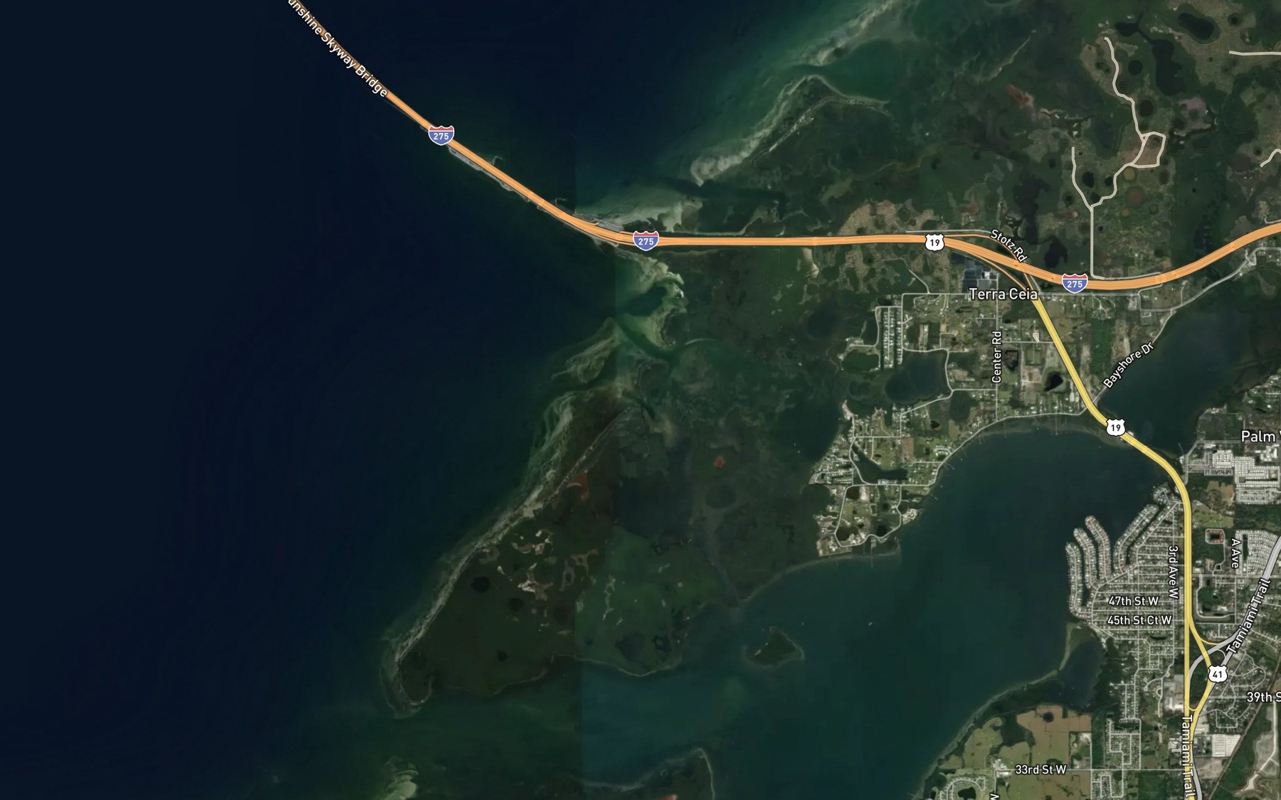 Satellite map of the Little Miguel Pass