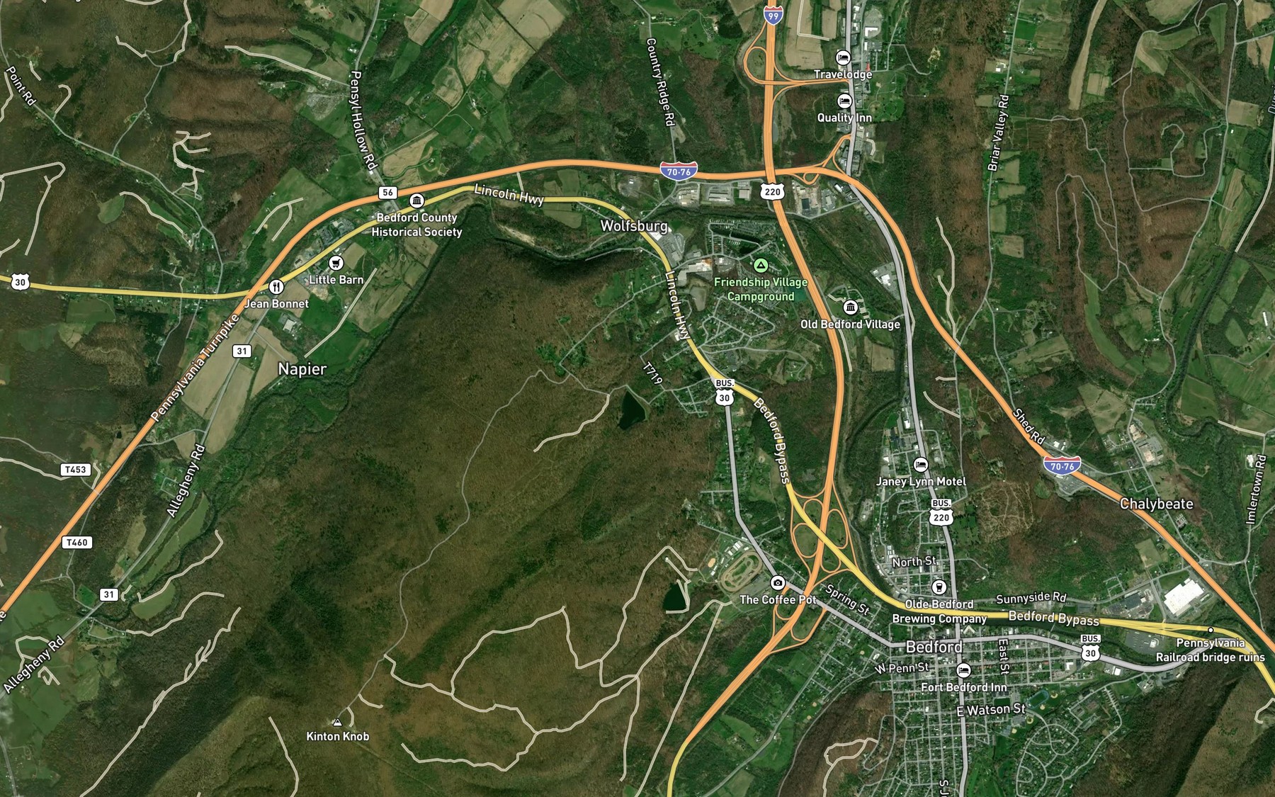 Satellite map of the Smith Reservoir