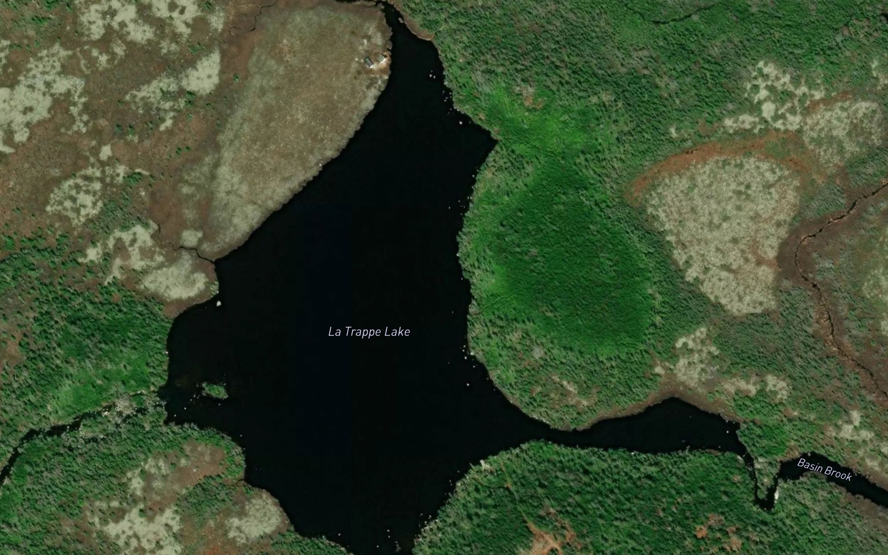Satellite map of the La Trappe Lake
