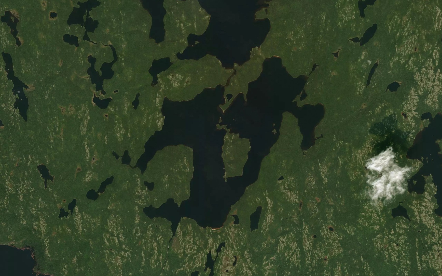 Satellite map of the Lac Sanson
