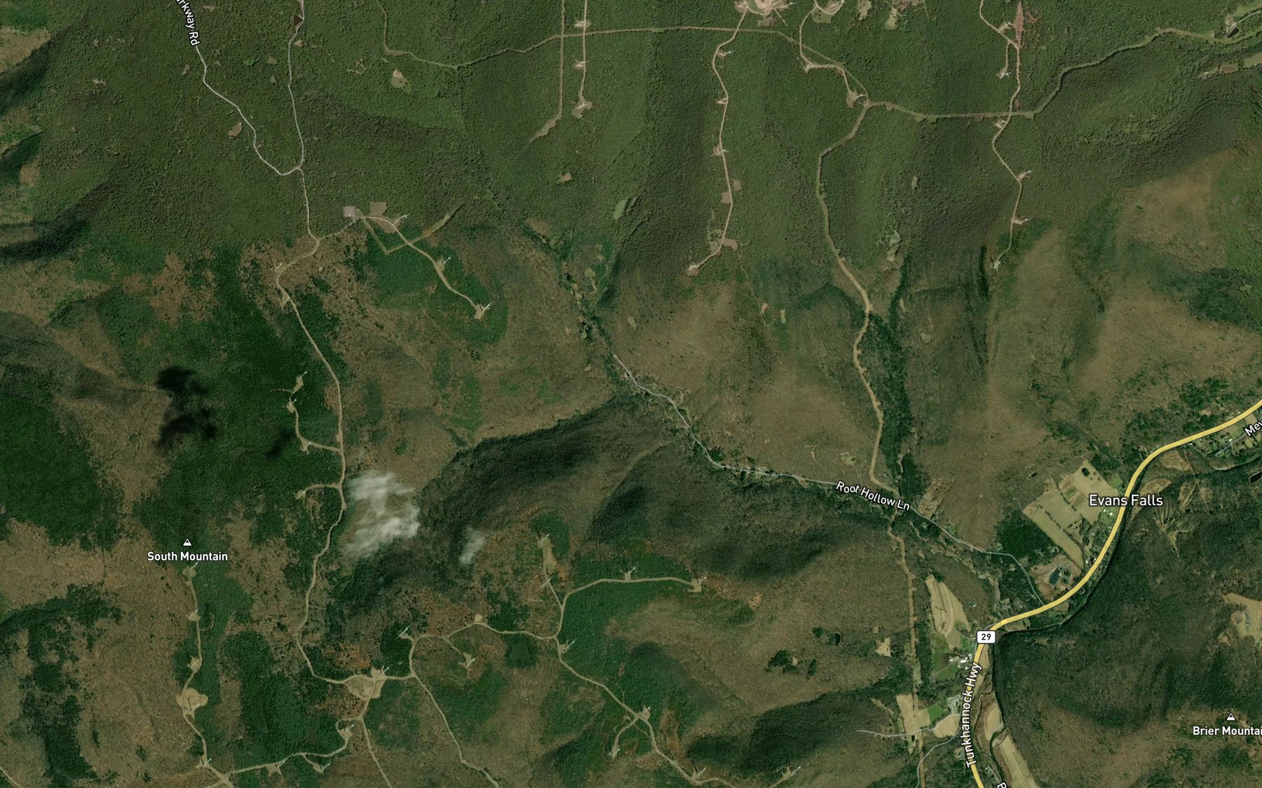 Satellite map of the South Branch Roaring Run