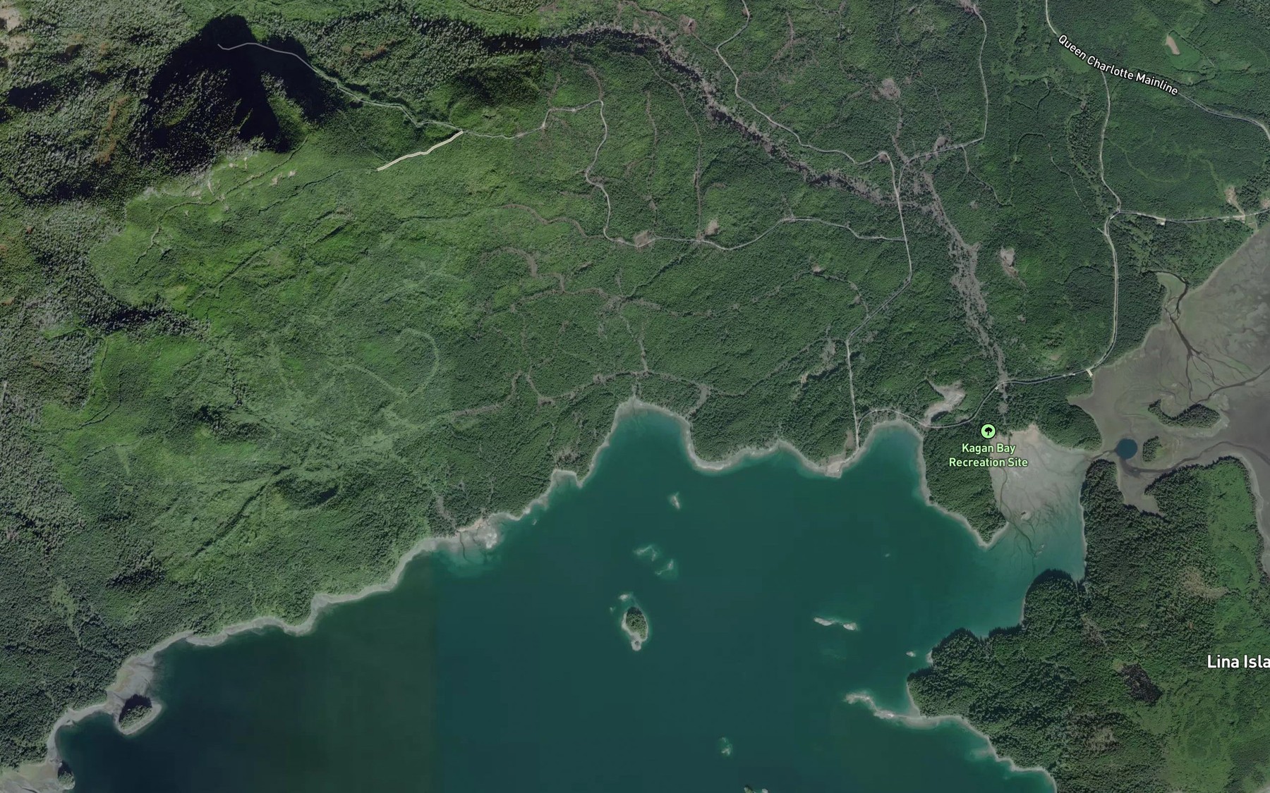 Satellite map of the Outlook Creek