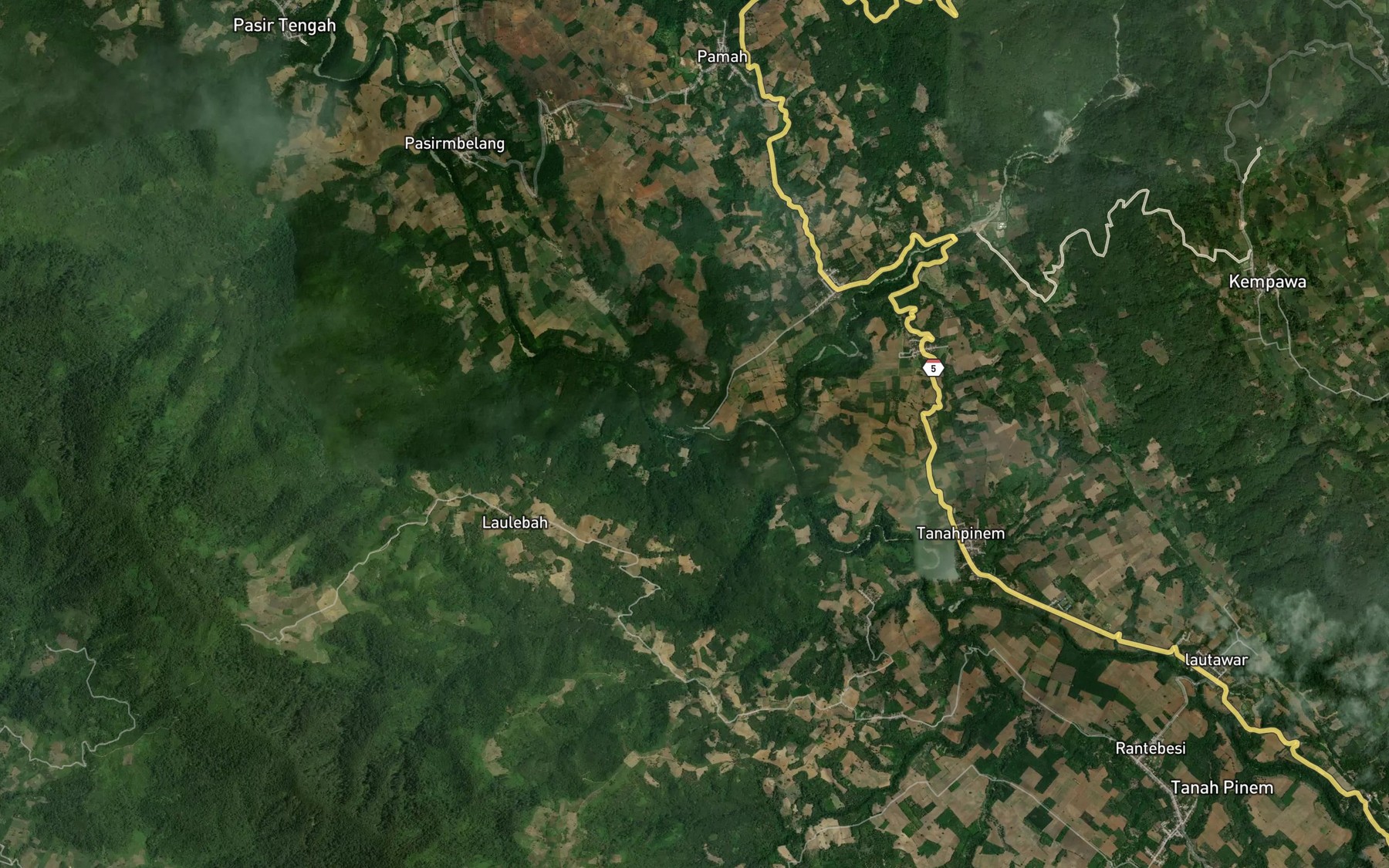 Satellite map of the Lae Pamah