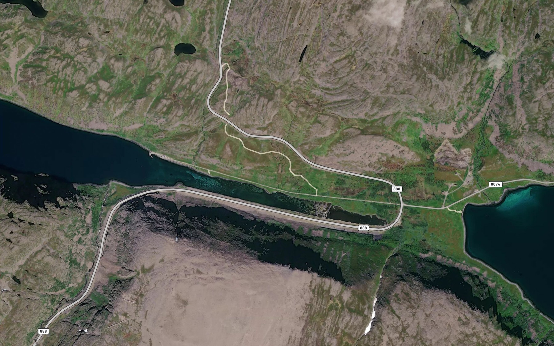 Satellite map of the Postneselv
