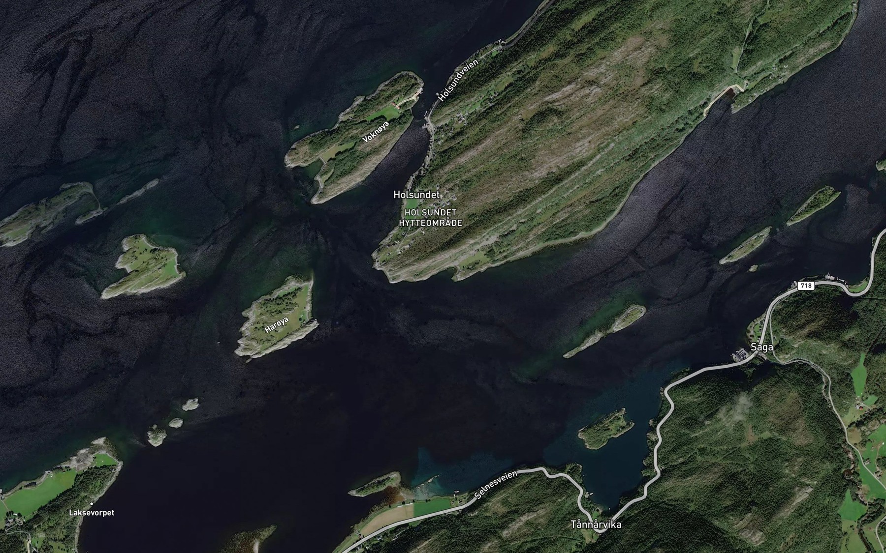 Satellite map of the Slattavika