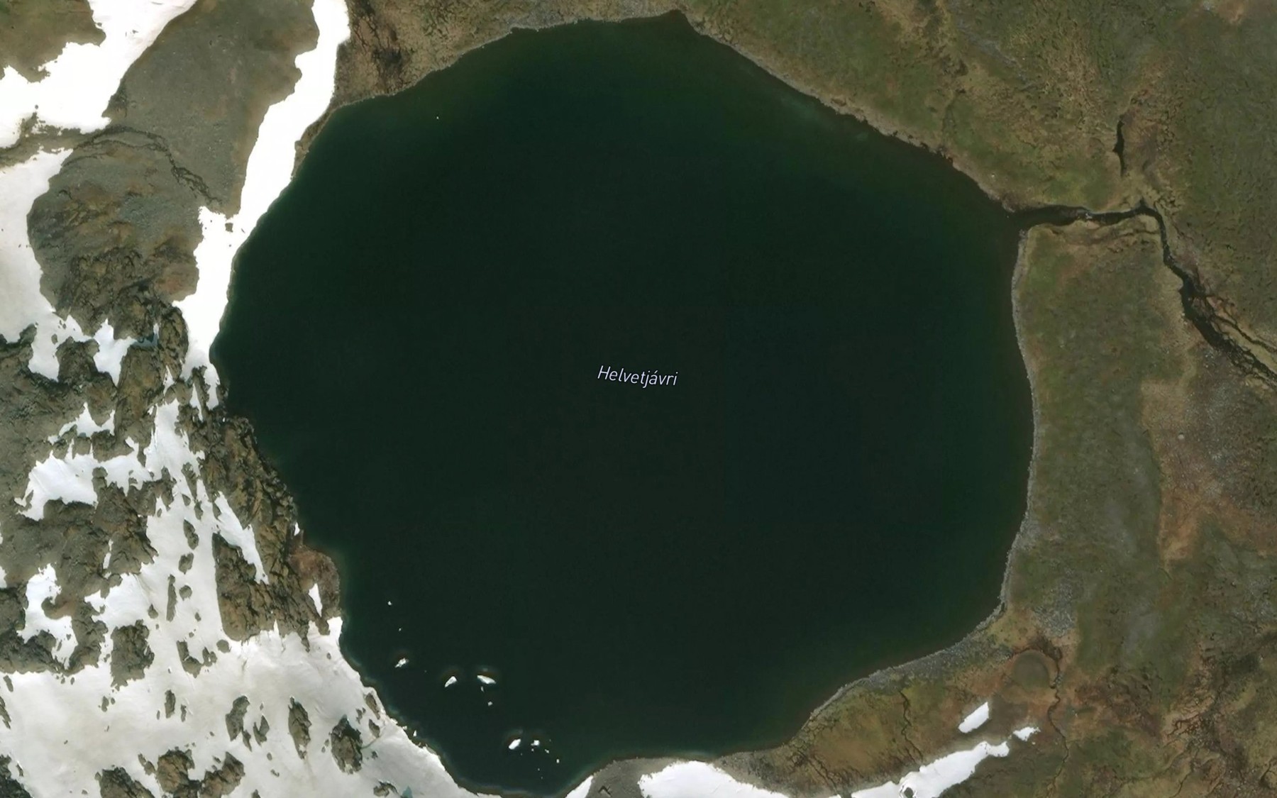 Satellite map of the Helvetjavri