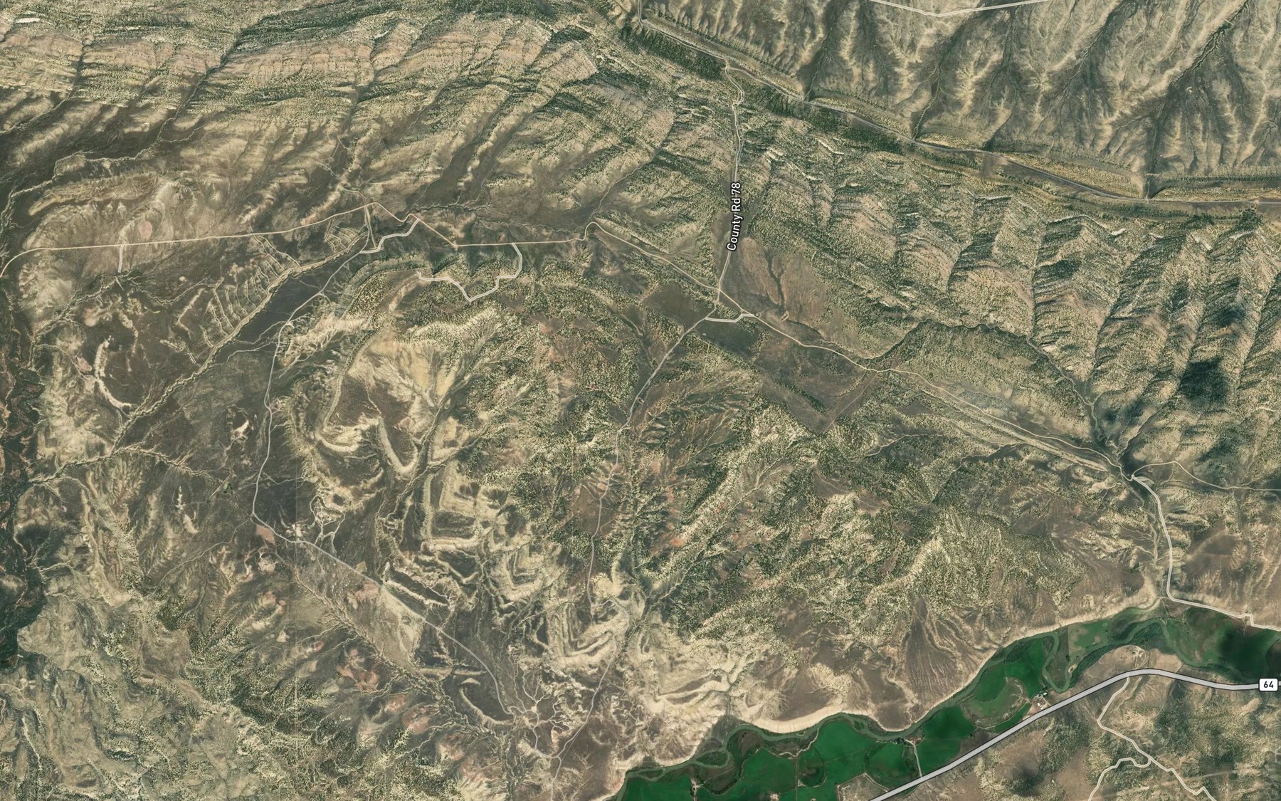 Satellite map of the Bobcat Reservoir