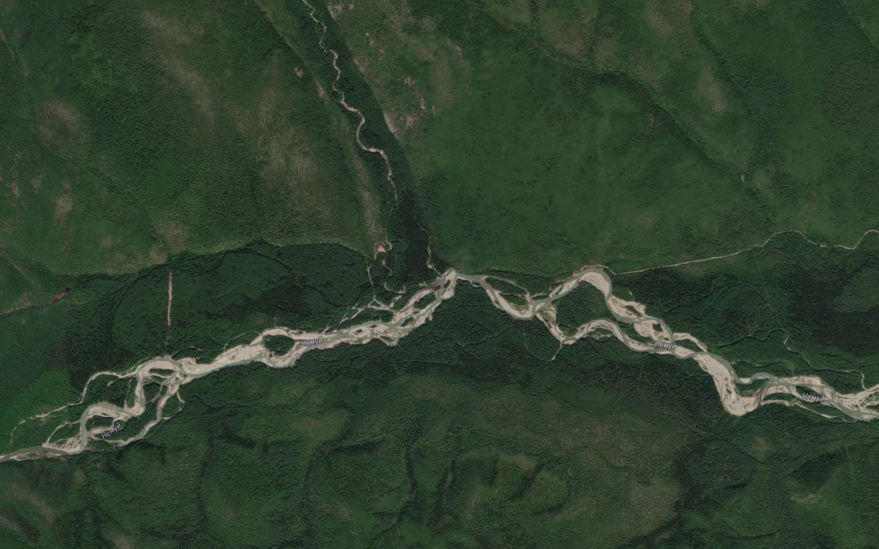 Satellite map of the Kuma