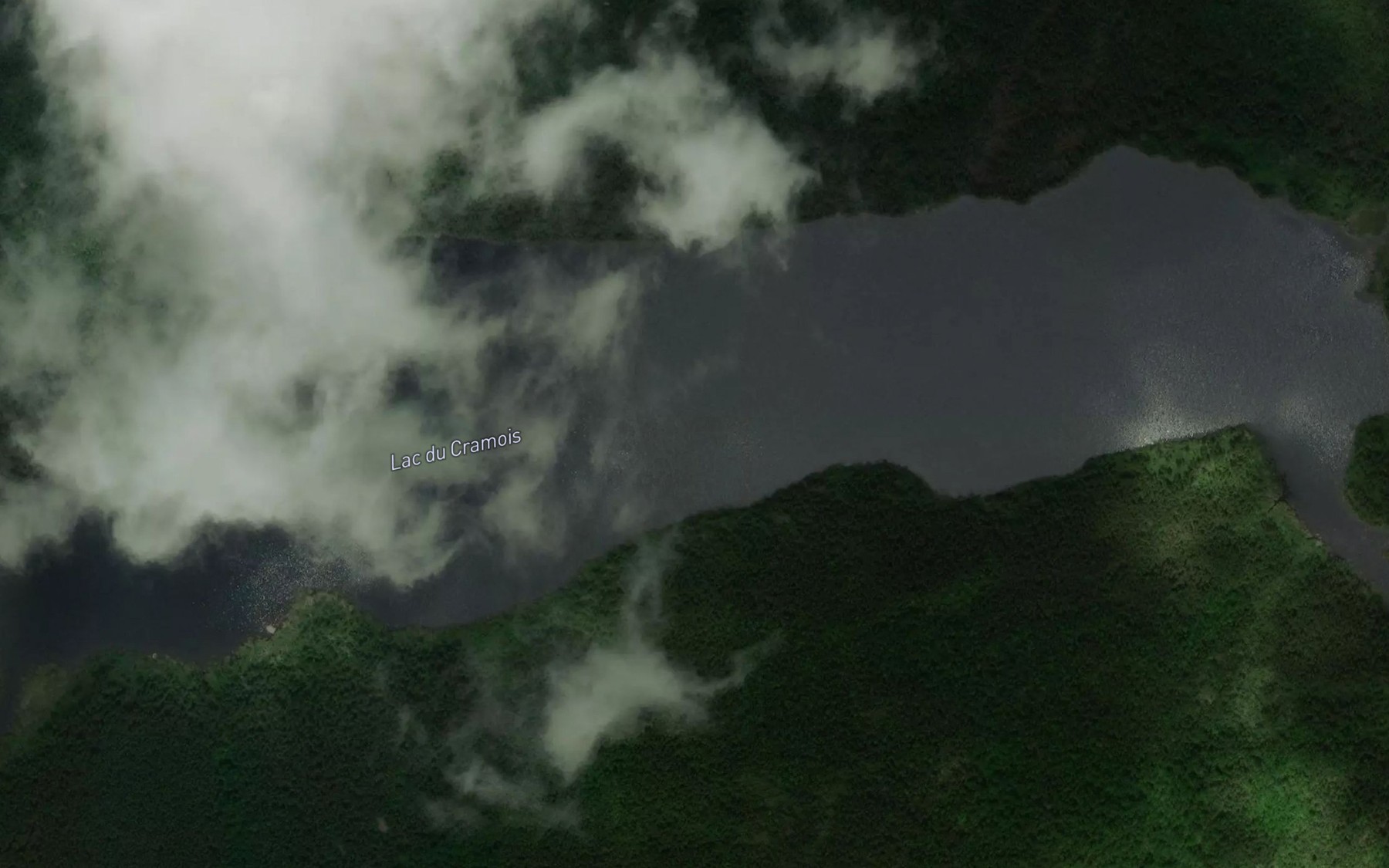 Satellite map of the Lac du Cramois