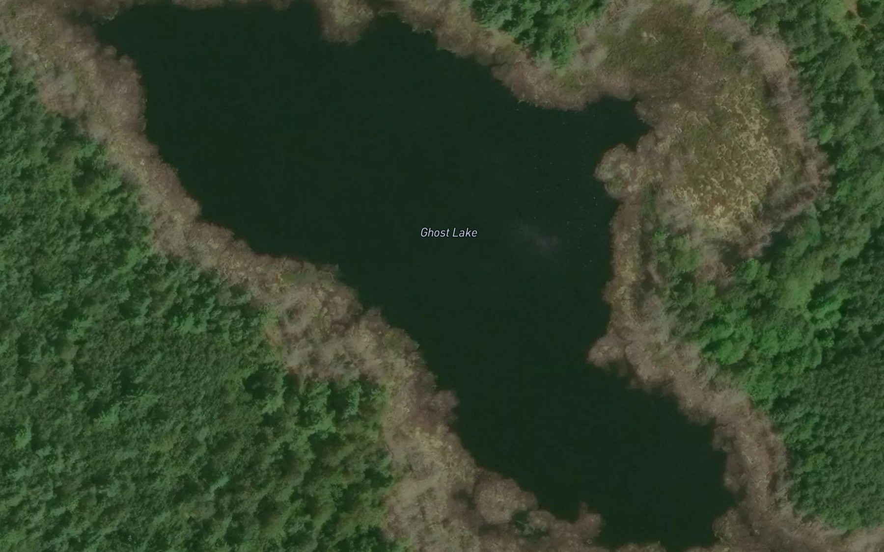 Satellite map of the Ghost Lake