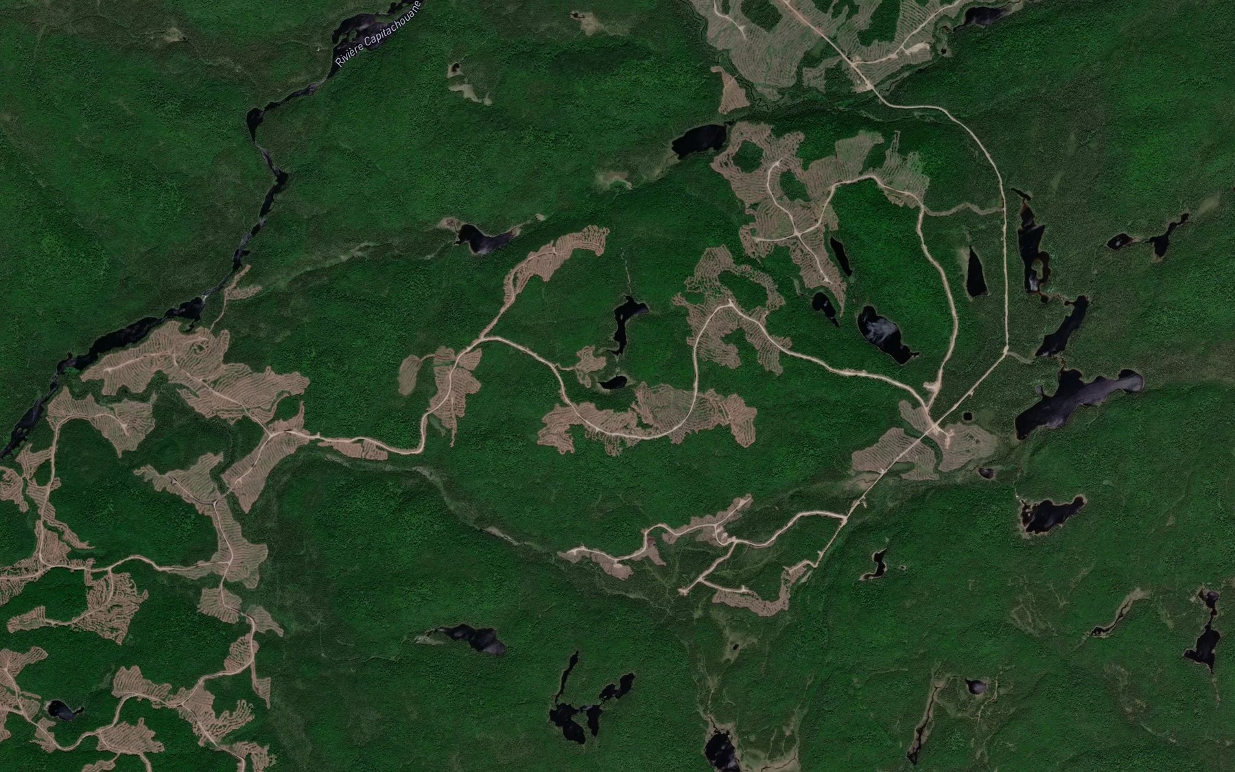 Satellite map of the Lac Ardent