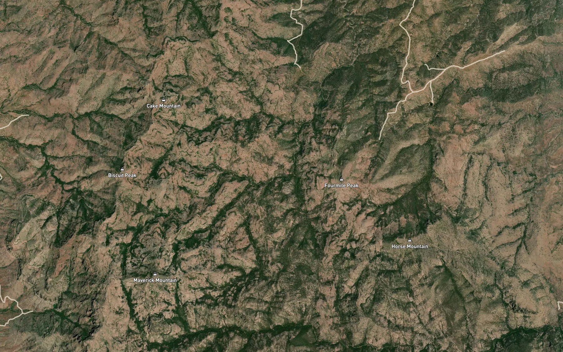 Satellite map of the Cave Spring