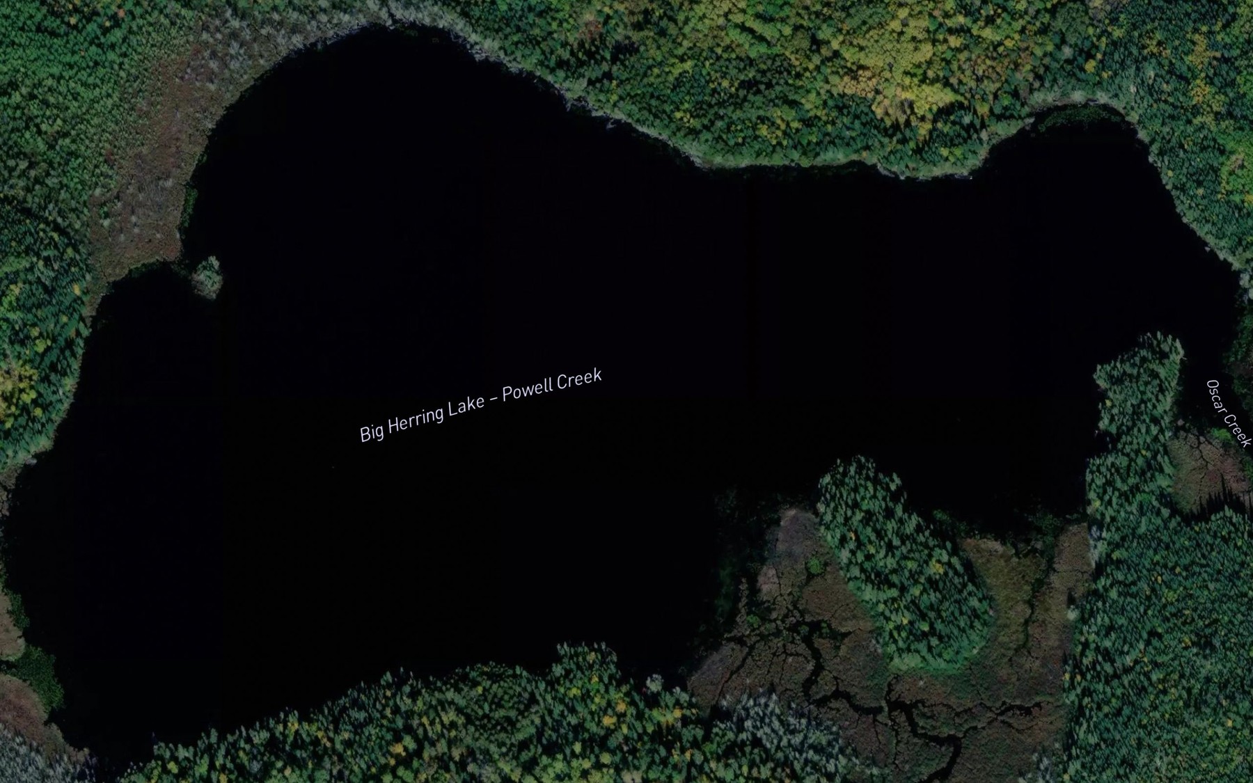 Satellite map of the Big Herring Lake