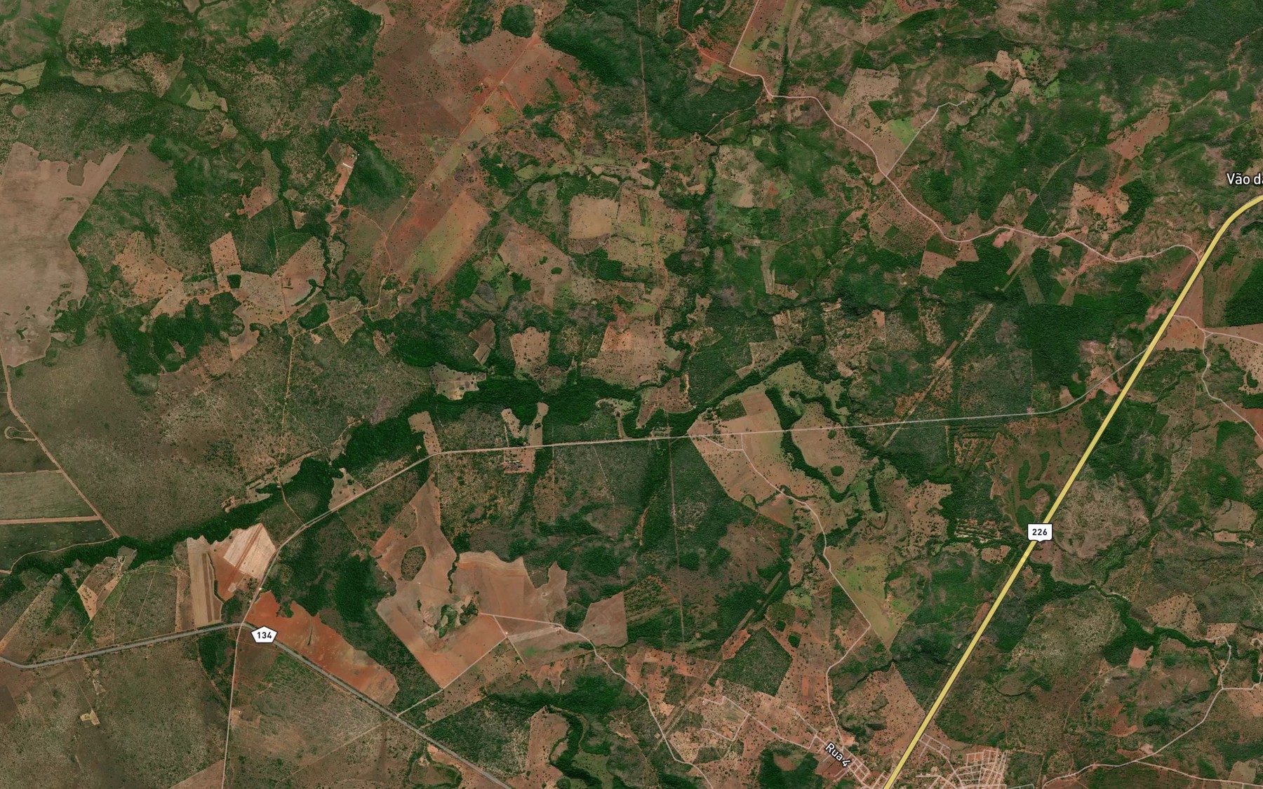 Satellite map of the Corrego Regalo