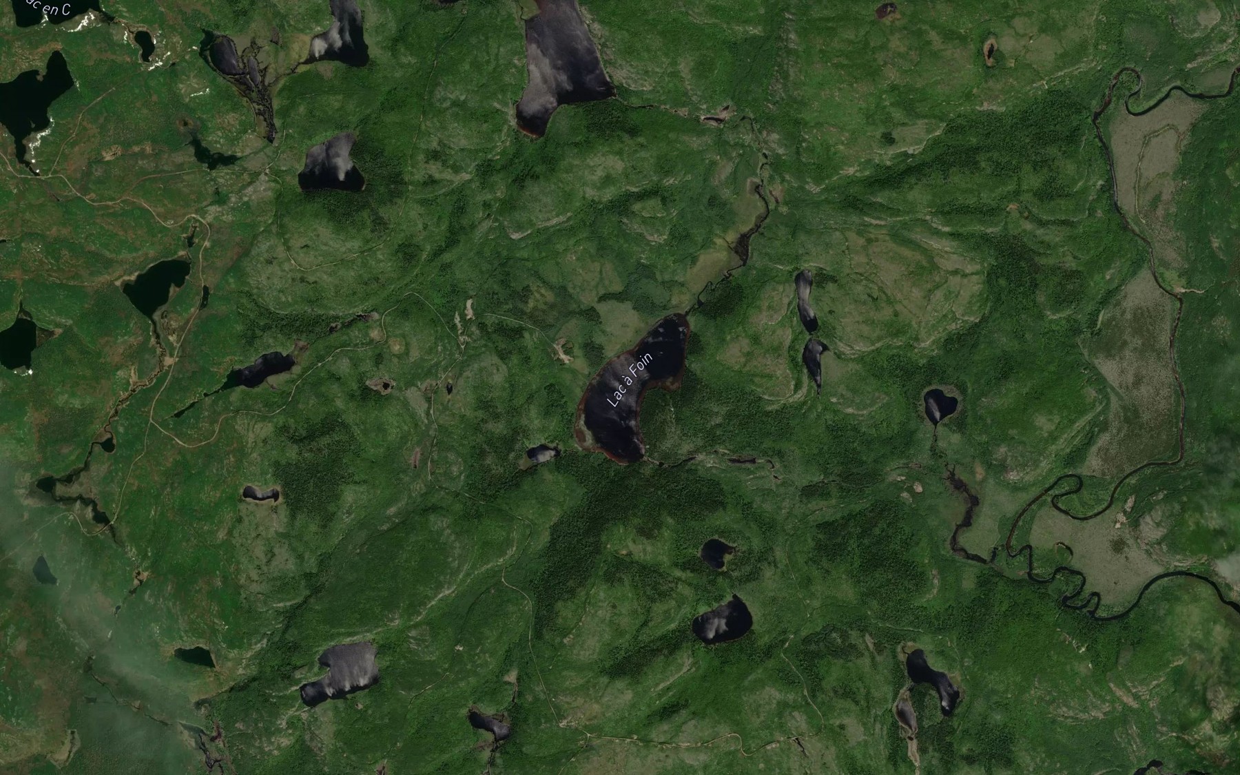 Satellite map of the Lac Simard
